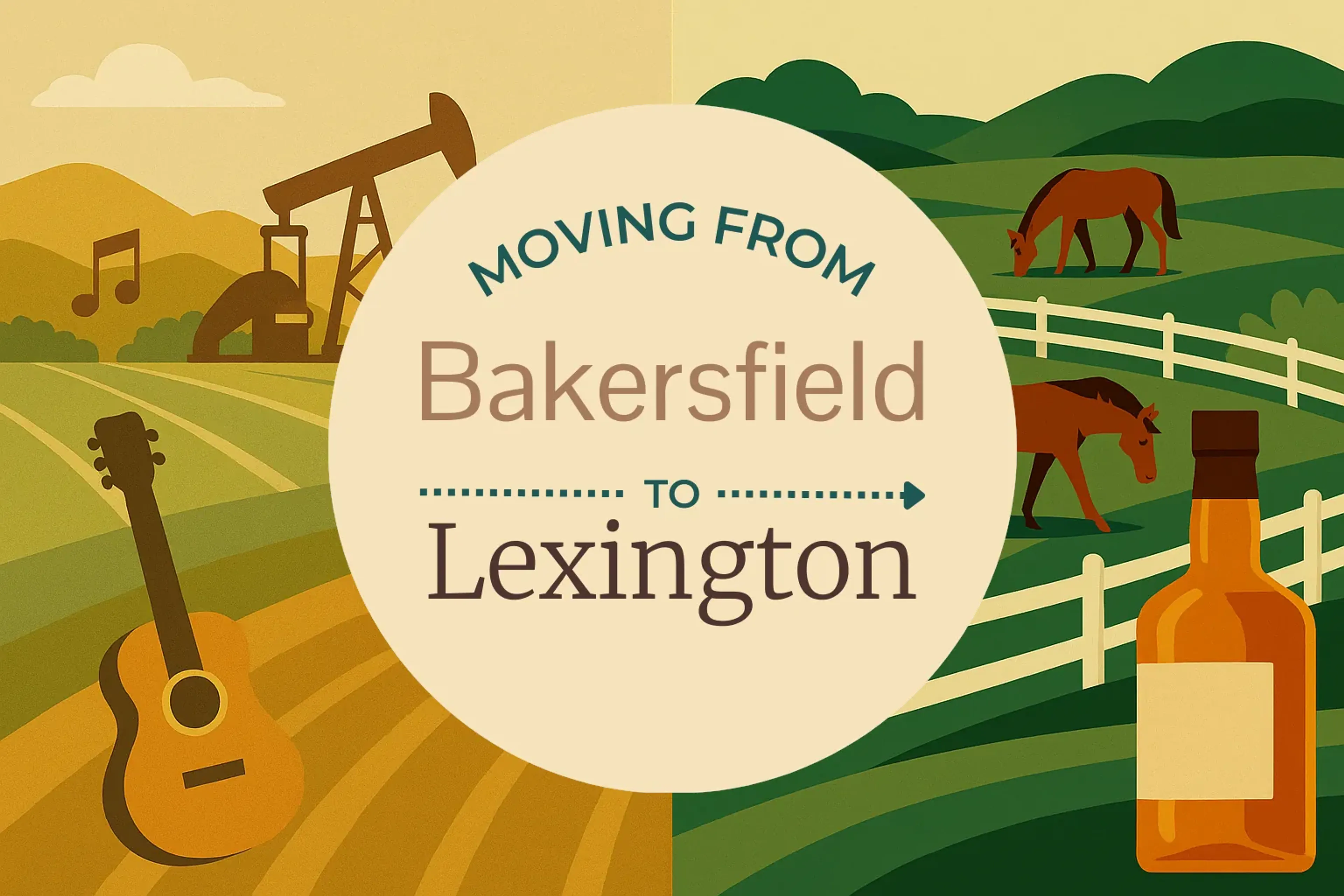 Side-by-side comparison of Bakersfield to Lexington moving companies