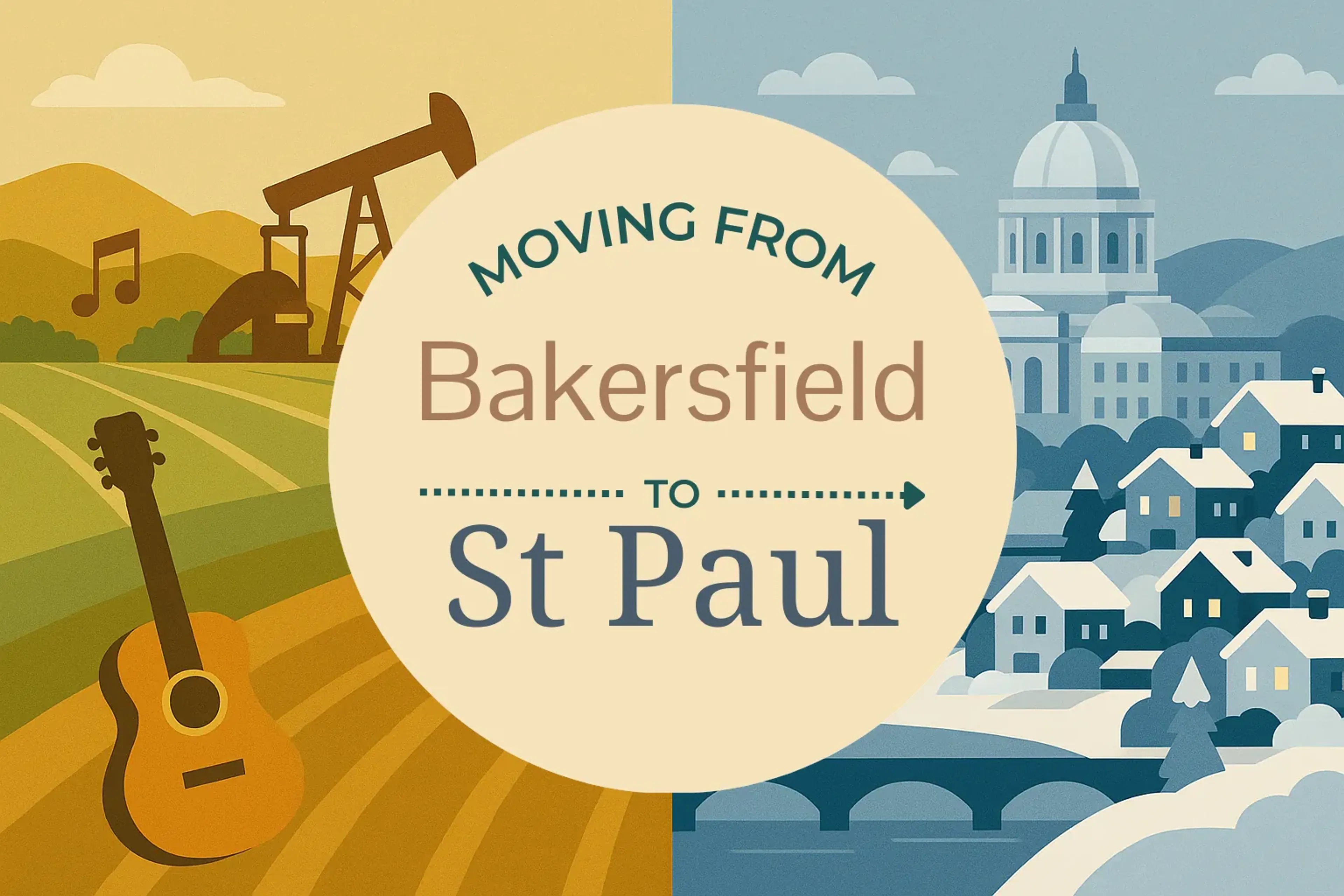 Side-by-side comparison of Bakersfield to St. Paul moving companies