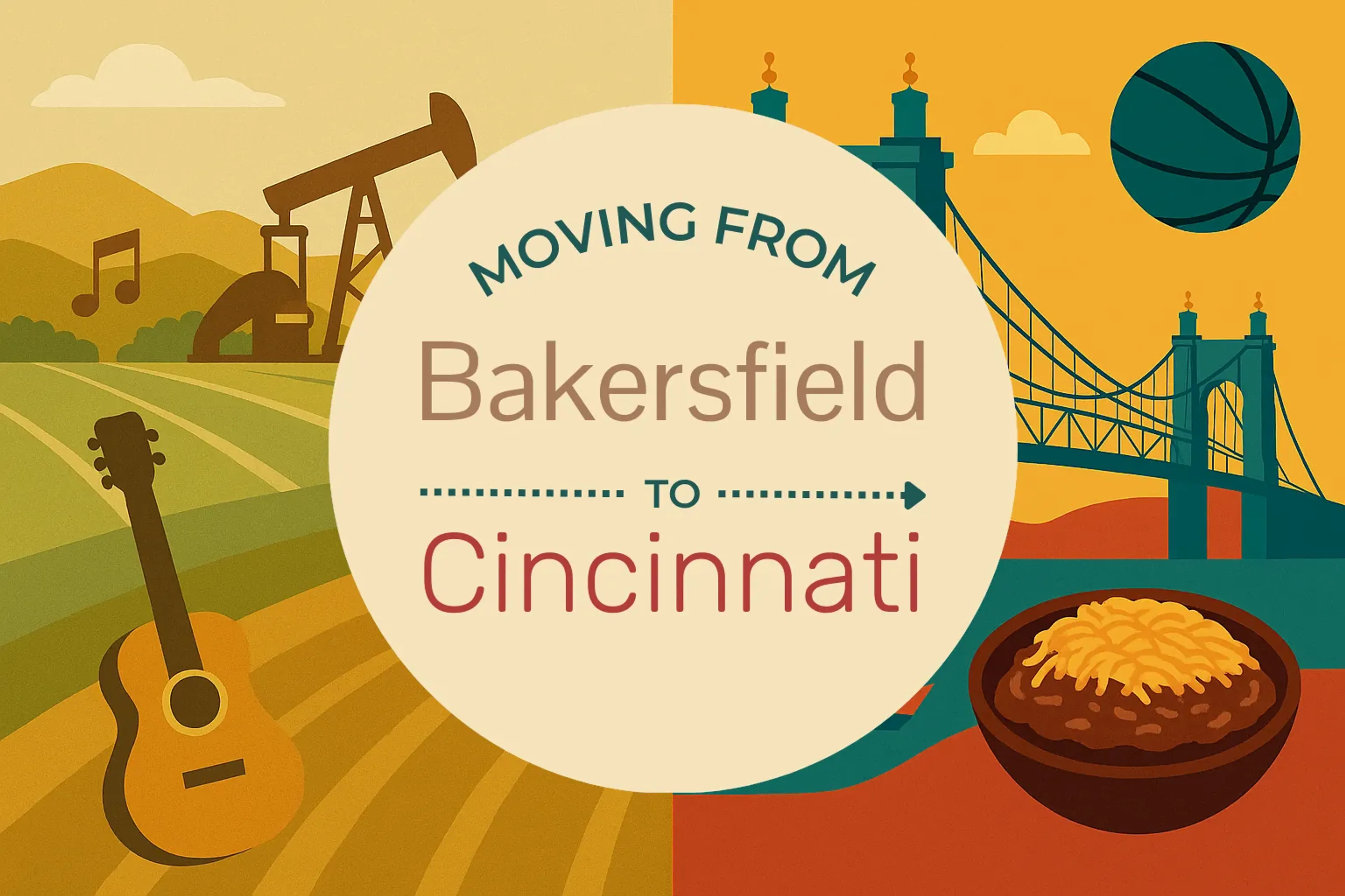 Side-by-side comparison of Bakersfield to Cincinnati moving companies