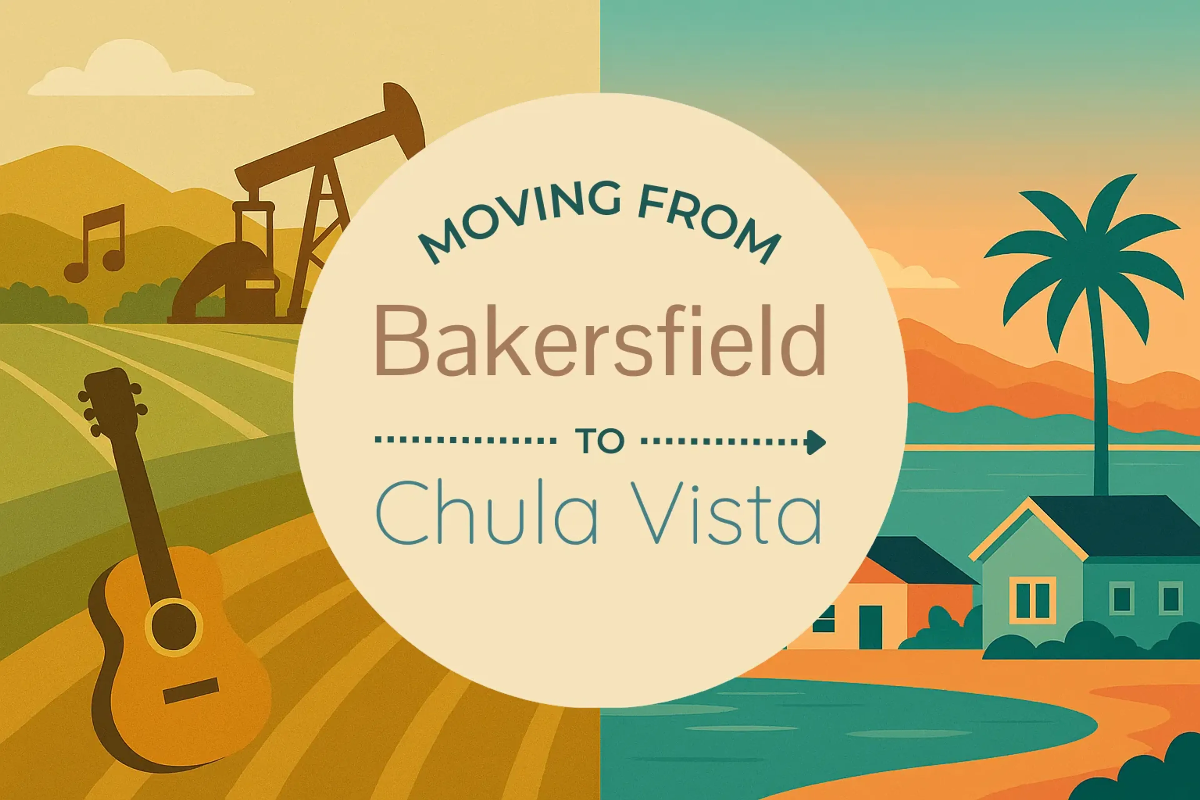 Side-by-side comparison of Bakersfield to Chula Vista moving companies