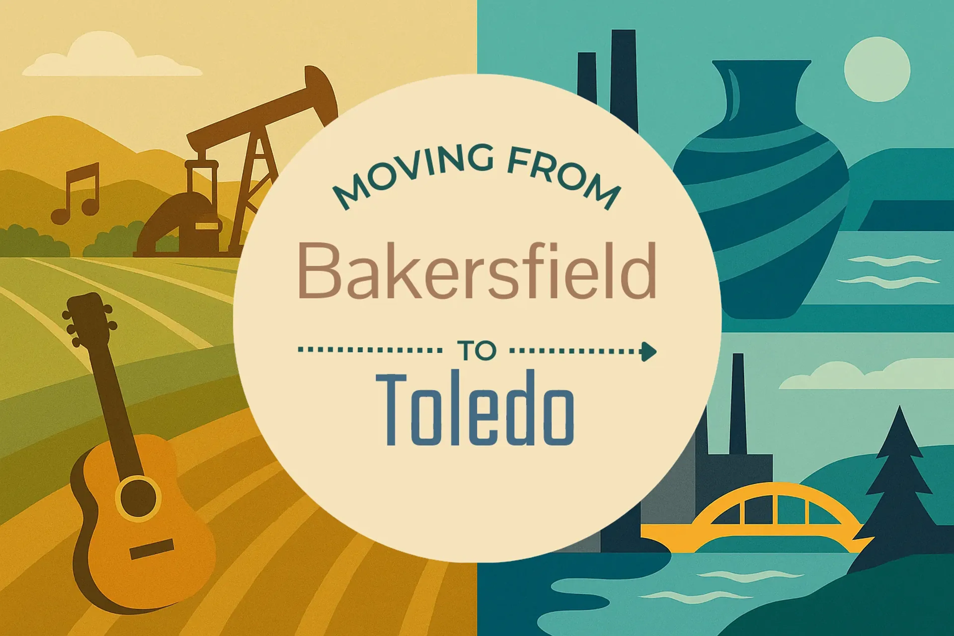 Side-by-side comparison of Bakersfield to Toledo moving companies