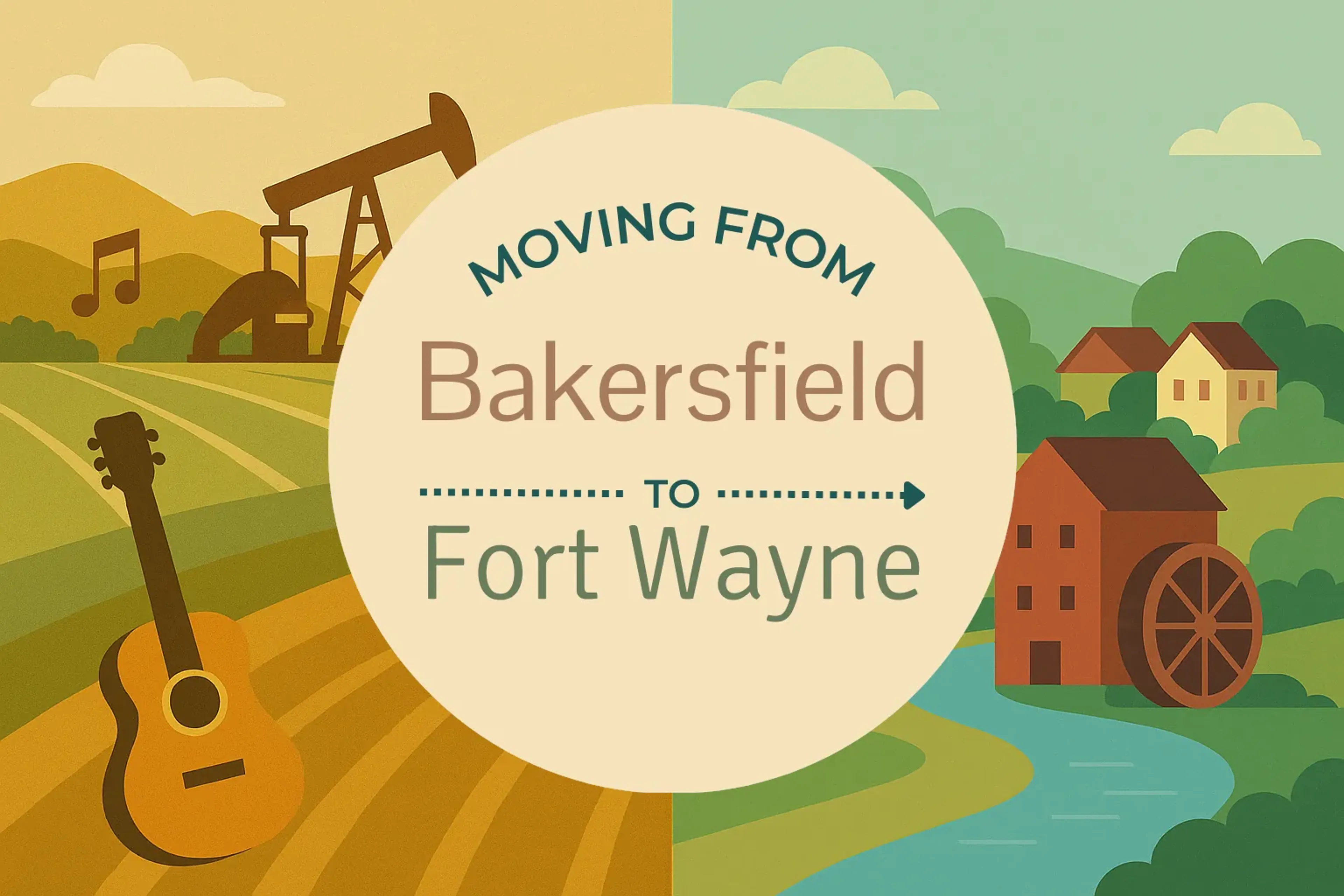 Side-by-side comparison of Bakersfield to Fort Wayne moving companies