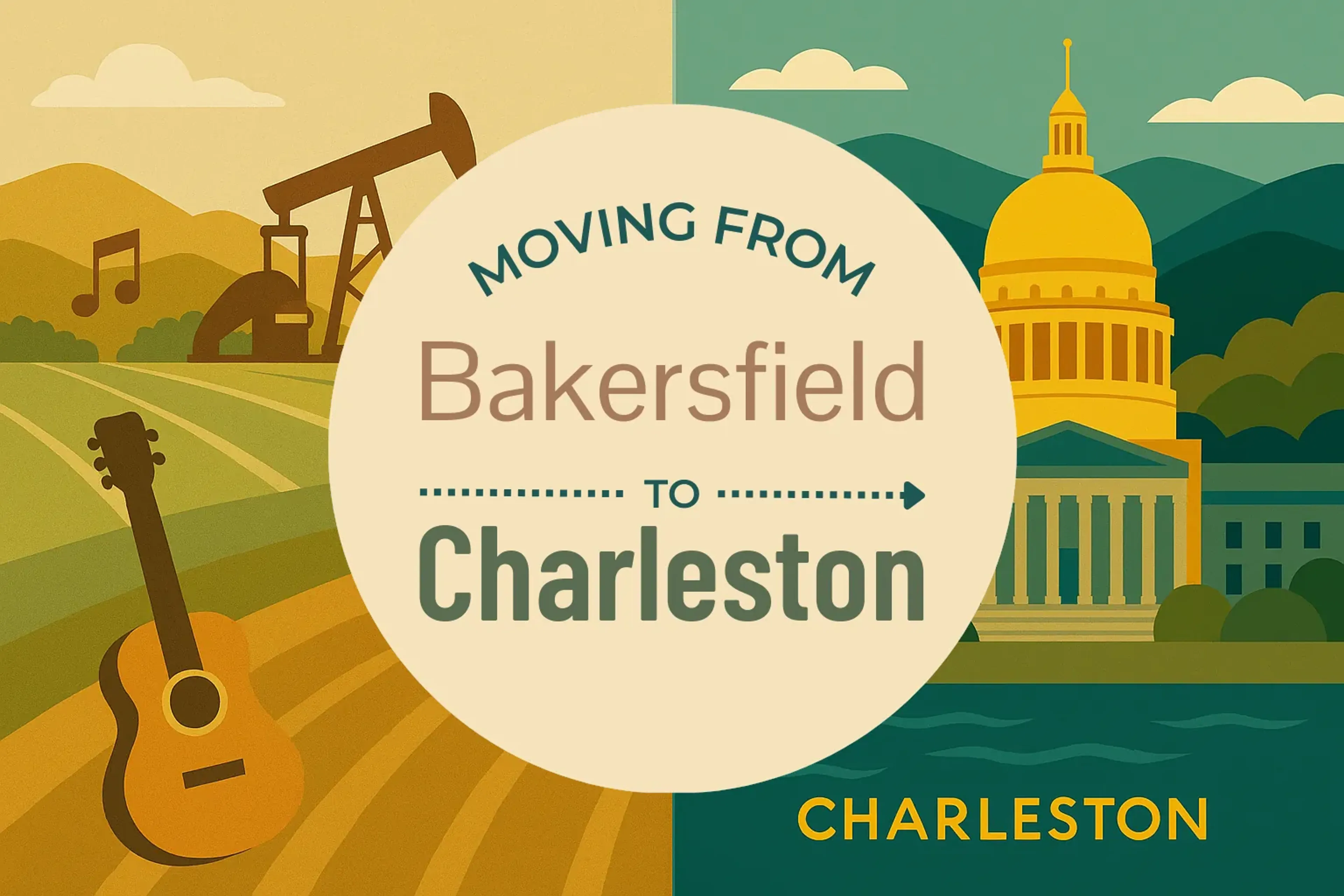 Side-by-side comparison of Bakersfield to Charleston moving companies