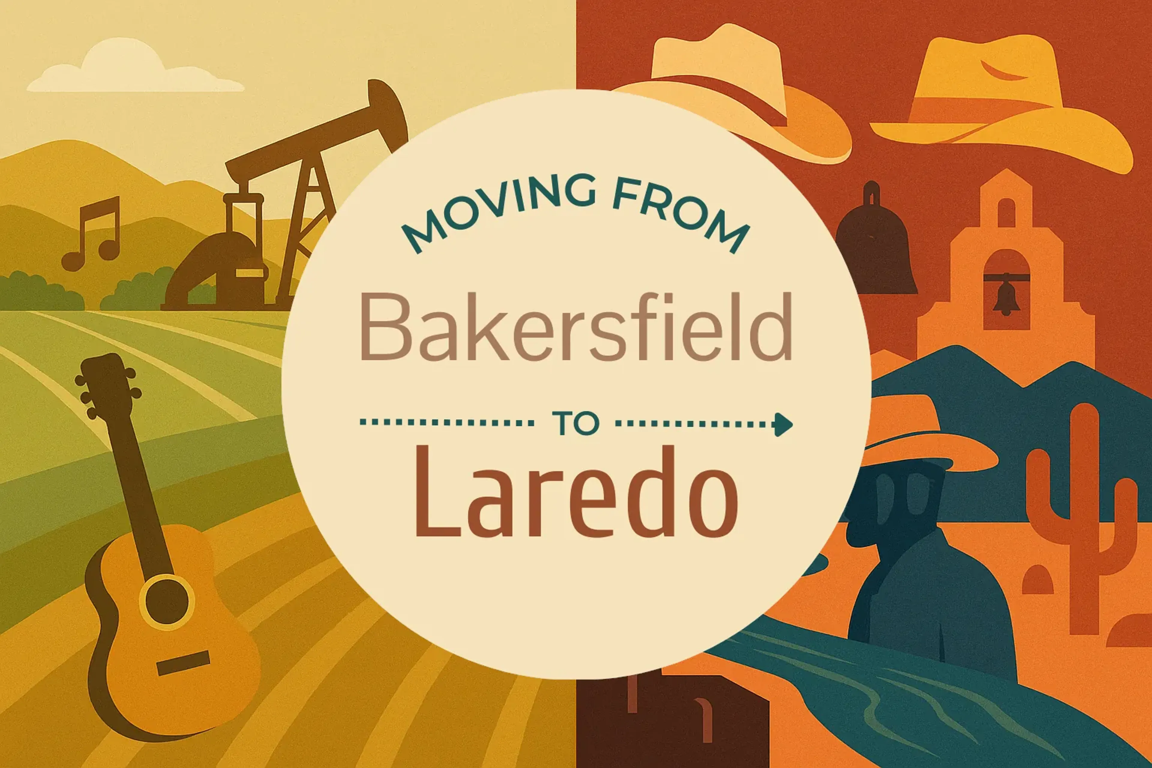 Side-by-side comparison of Bakersfield to Laredo moving companies