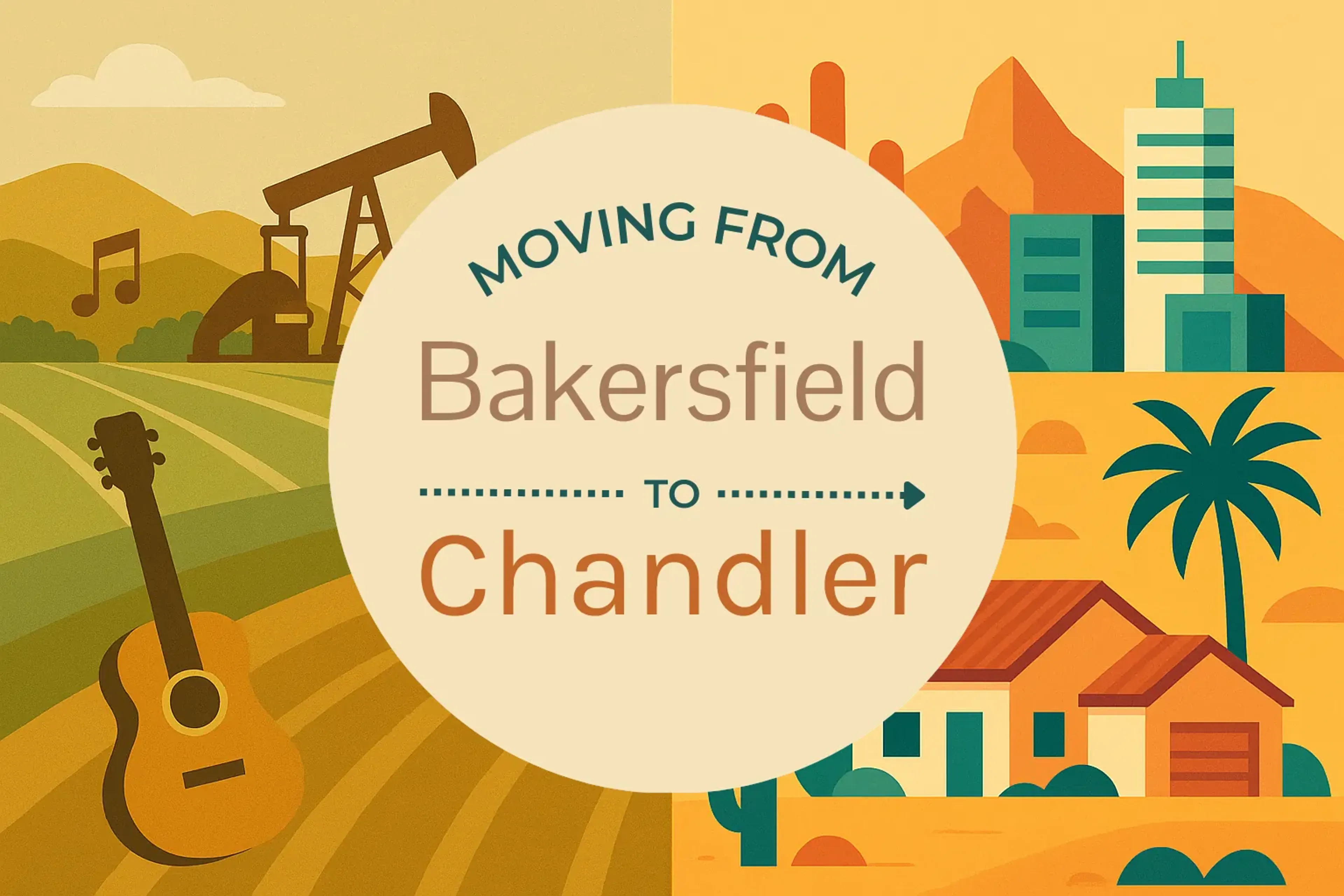 Side-by-side comparison of Bakersfield to Chandler moving companies