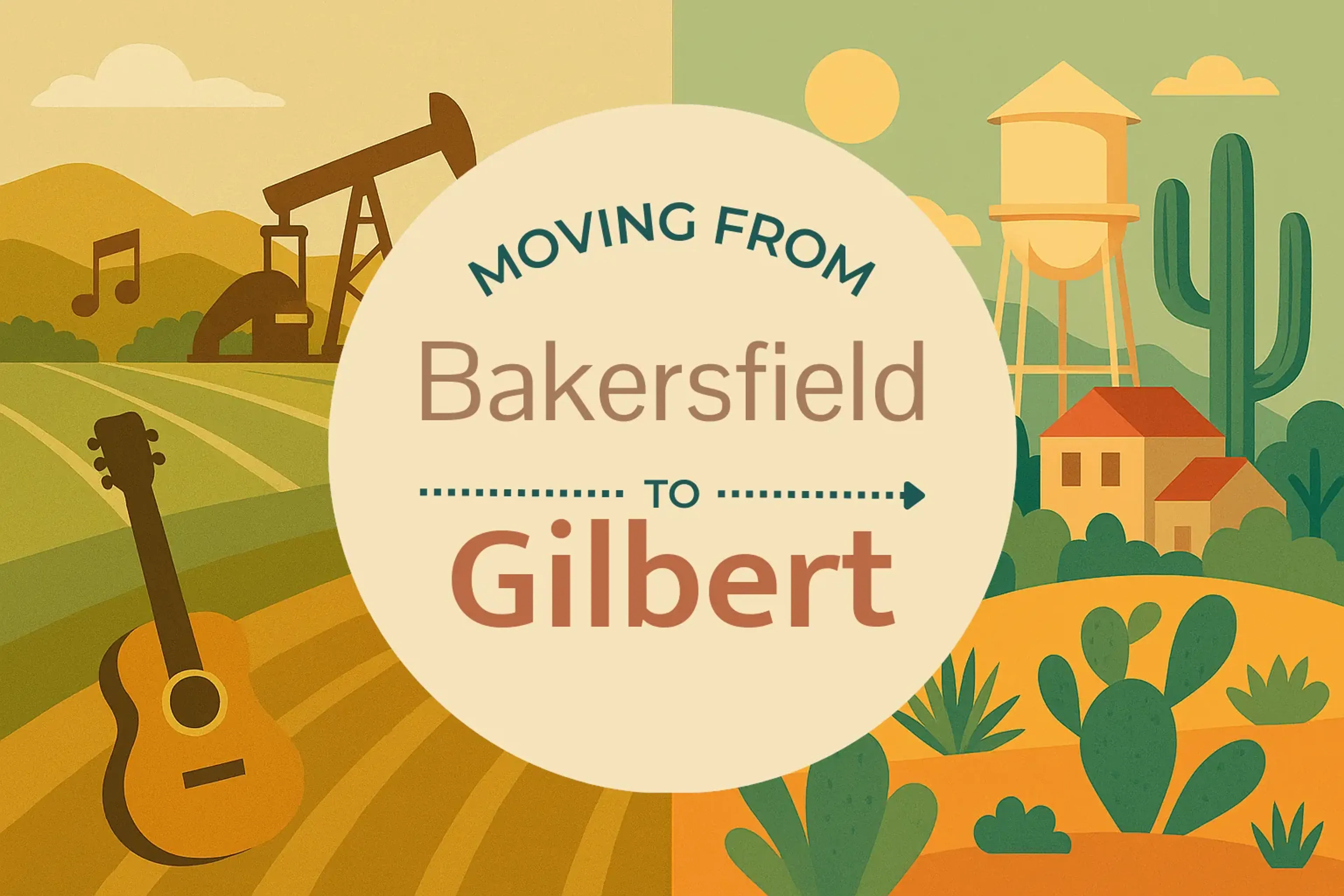 Side-by-side comparison of Bakersfield to Gilbert moving companies