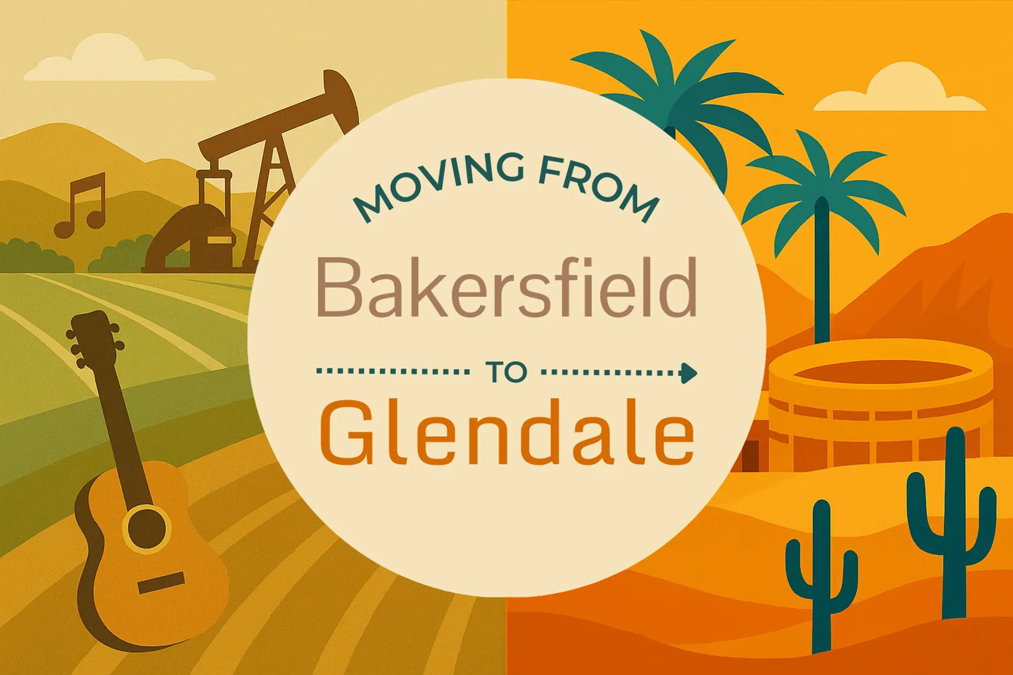 Side-by-side comparison of Bakersfield to Glendale moving companies