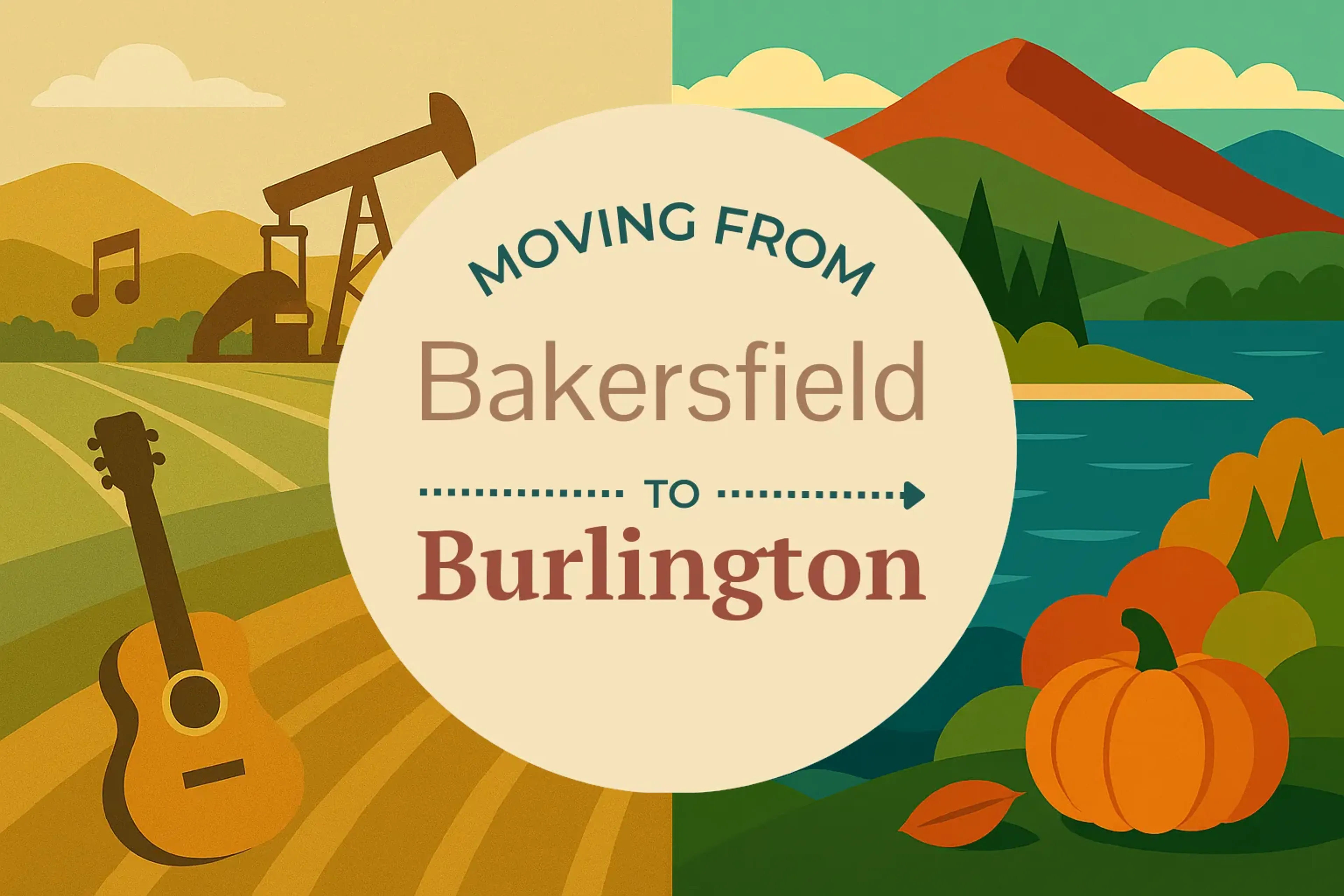 Side-by-side comparison of Bakersfield to Burlington moving companies