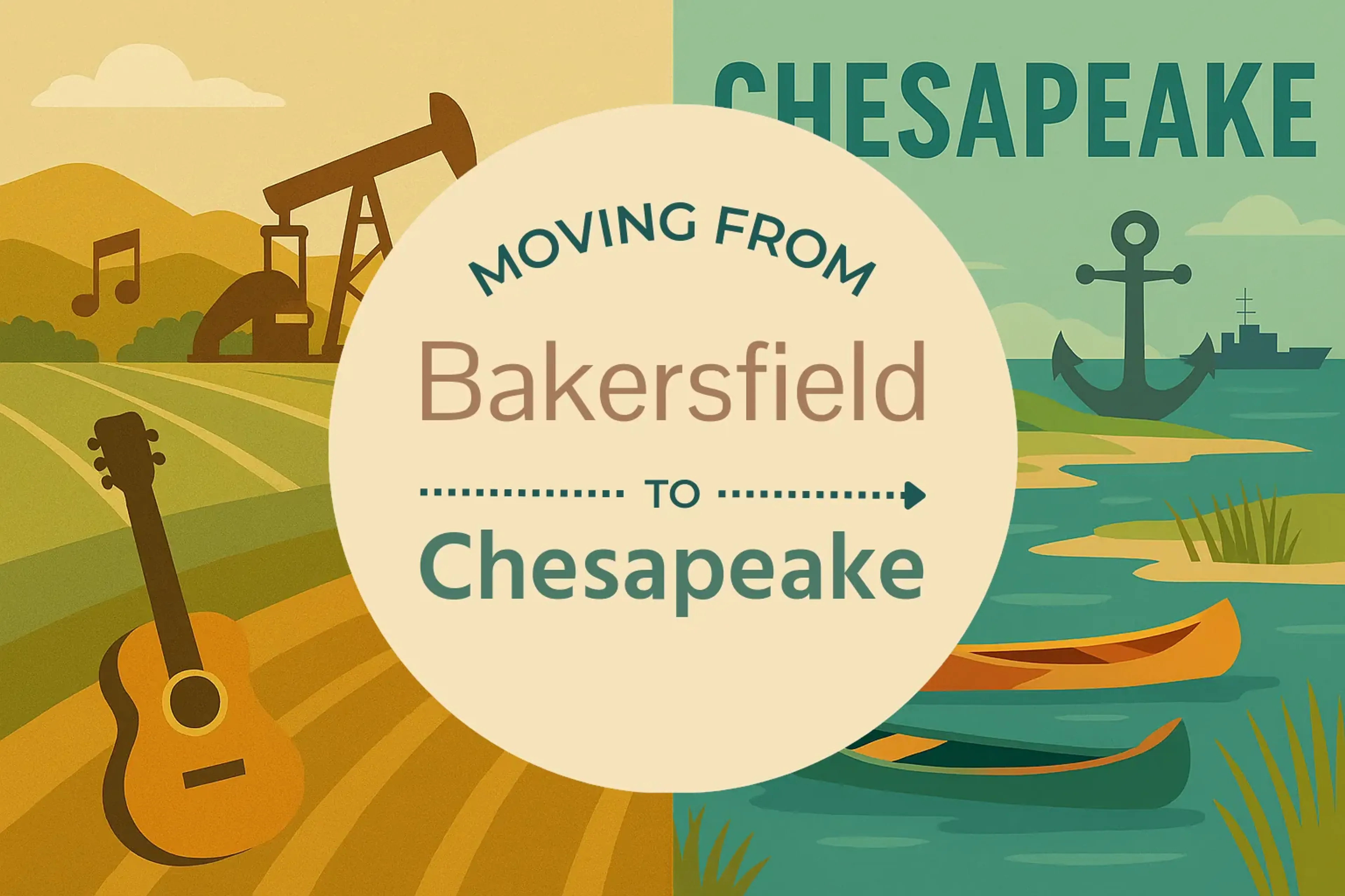 Side-by-side comparison of Bakersfield to Chesapeake moving companies