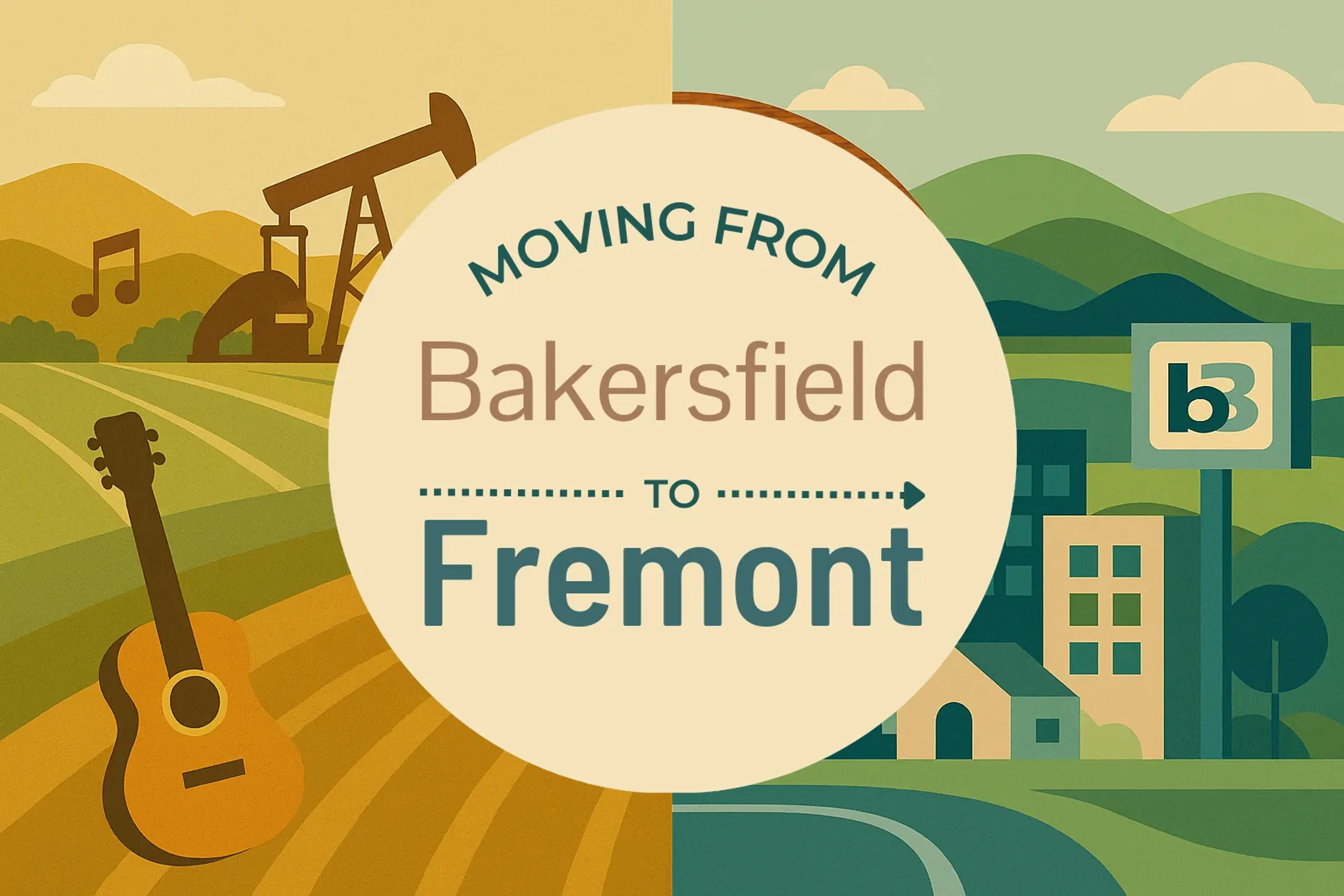 Side-by-side comparison of Bakersfield to Fremont moving companies