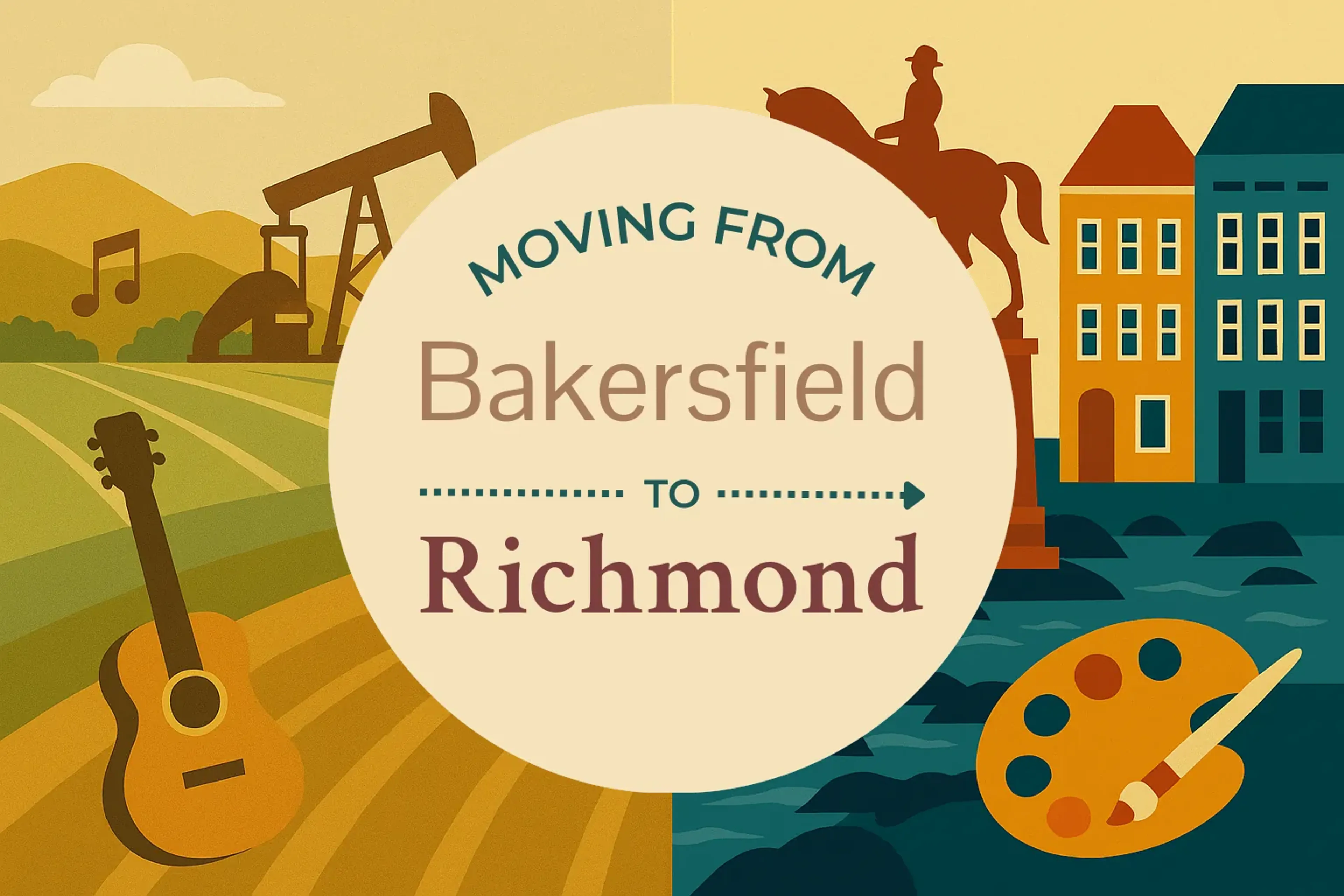 Side-by-side comparison of Bakersfield to Richmond moving companies