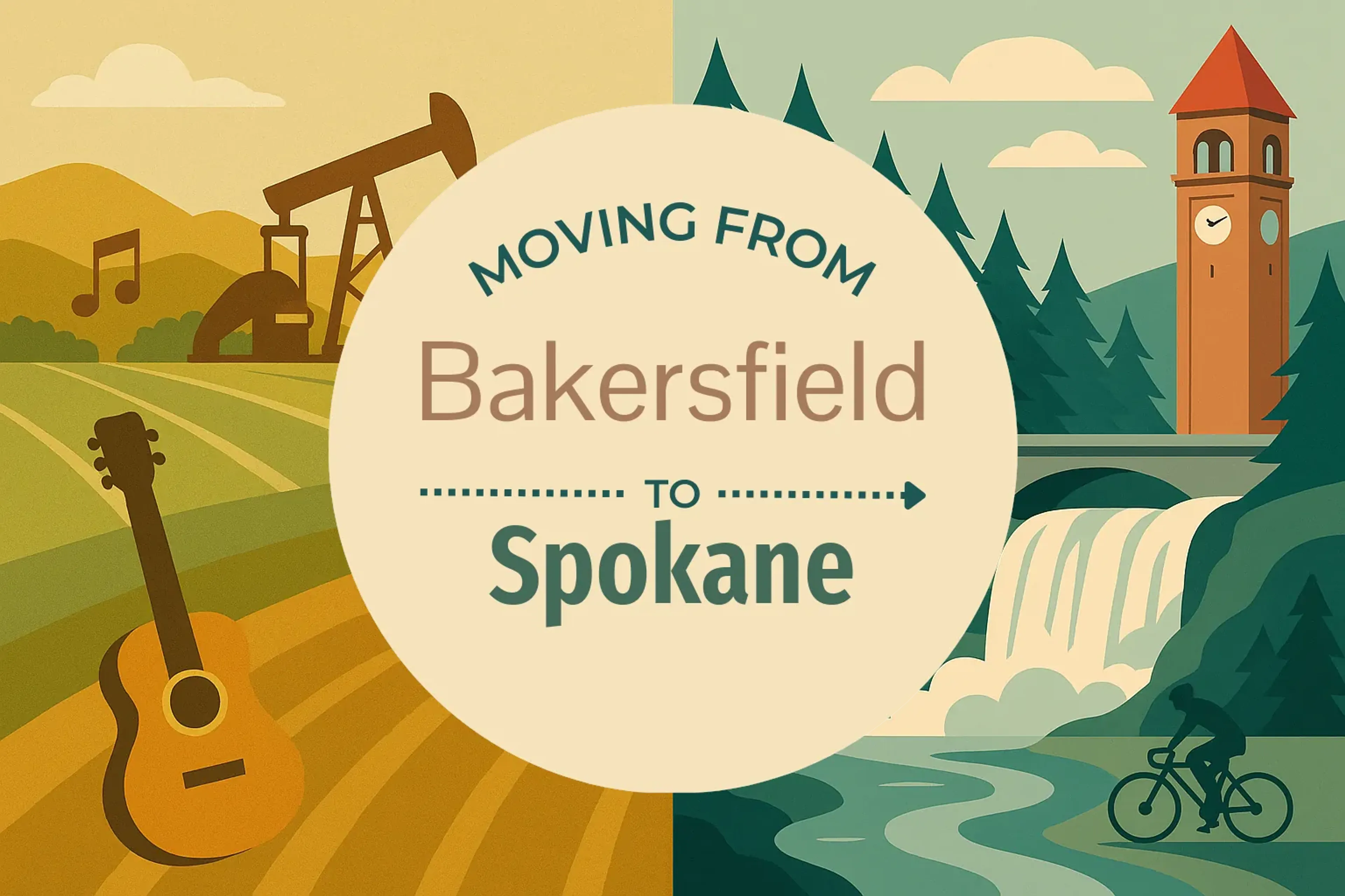 Side-by-side comparison of Bakersfield to Spokane moving companies