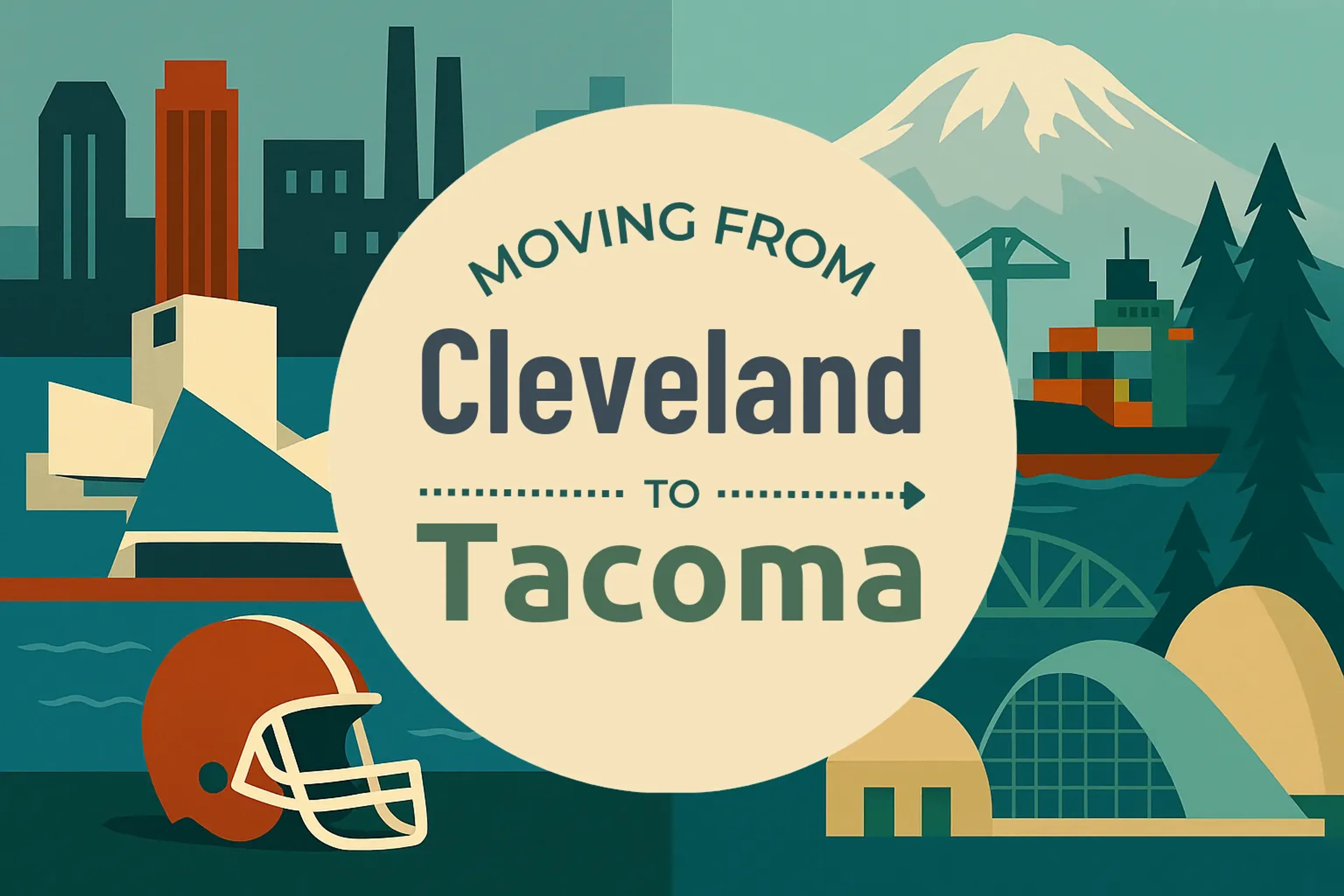 Side-by-side comparison of Cleveland to Tacoma moving companies