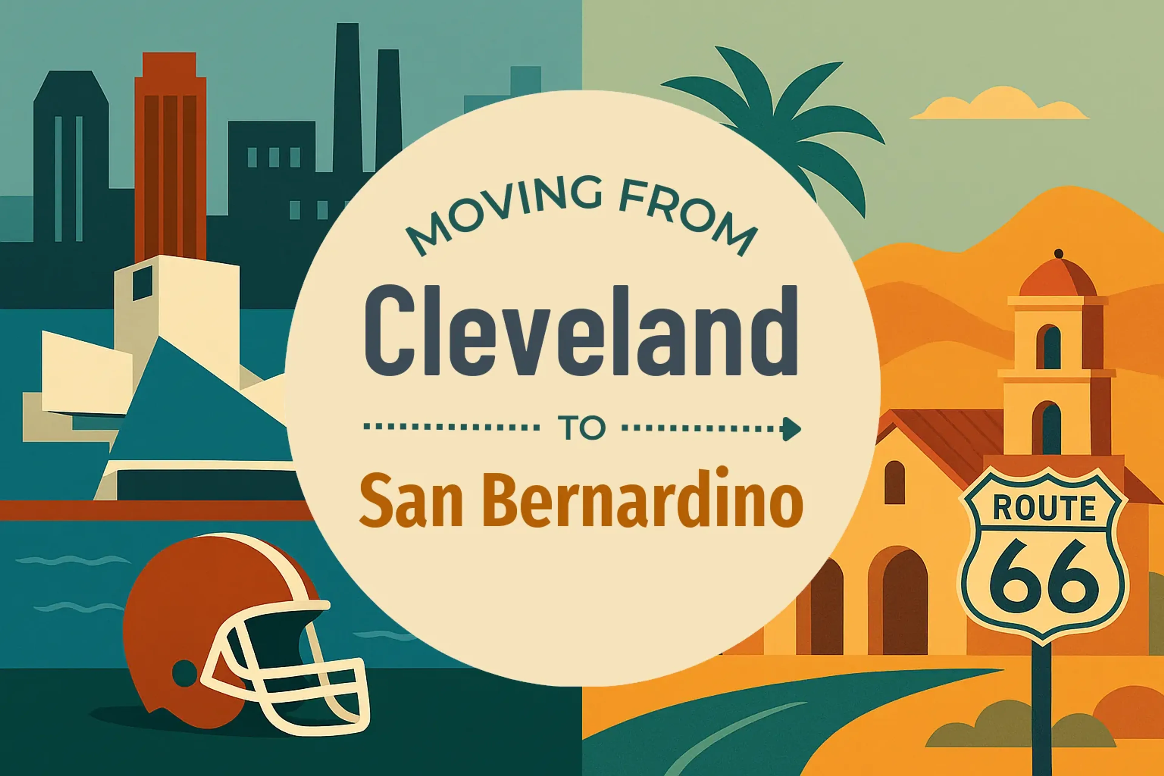 Side-by-side comparison of Cleveland to San Bernardino moving companies