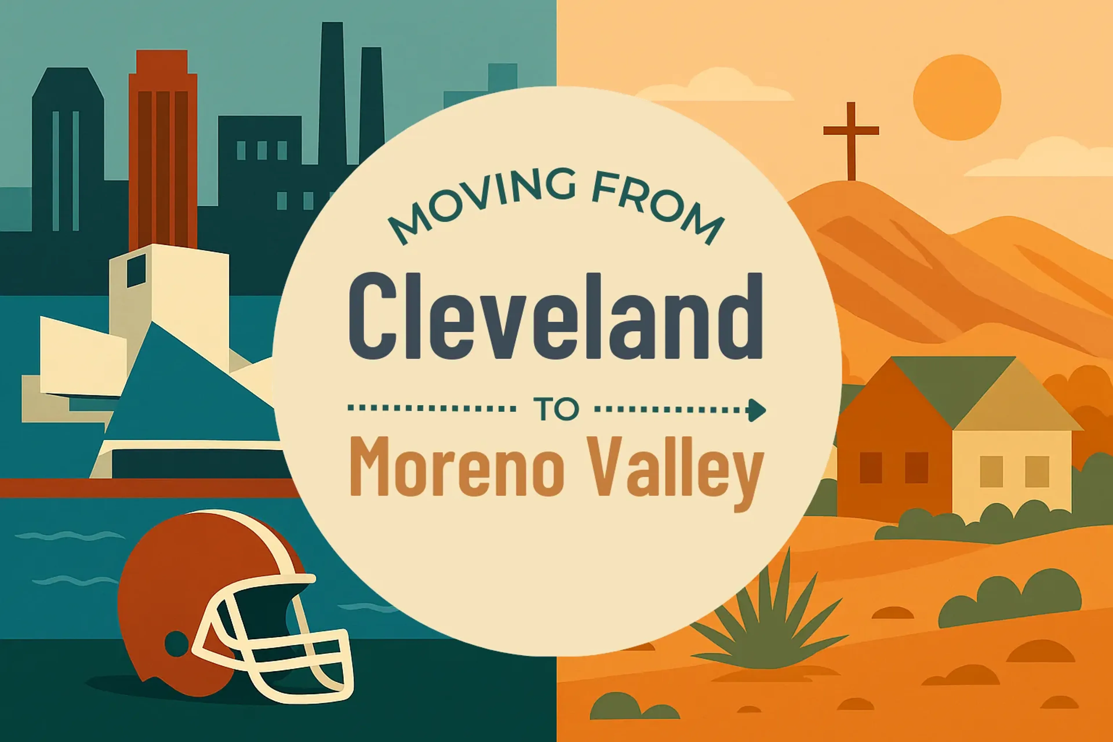 Side-by-side comparison of Cleveland to Moreno Valley moving companies