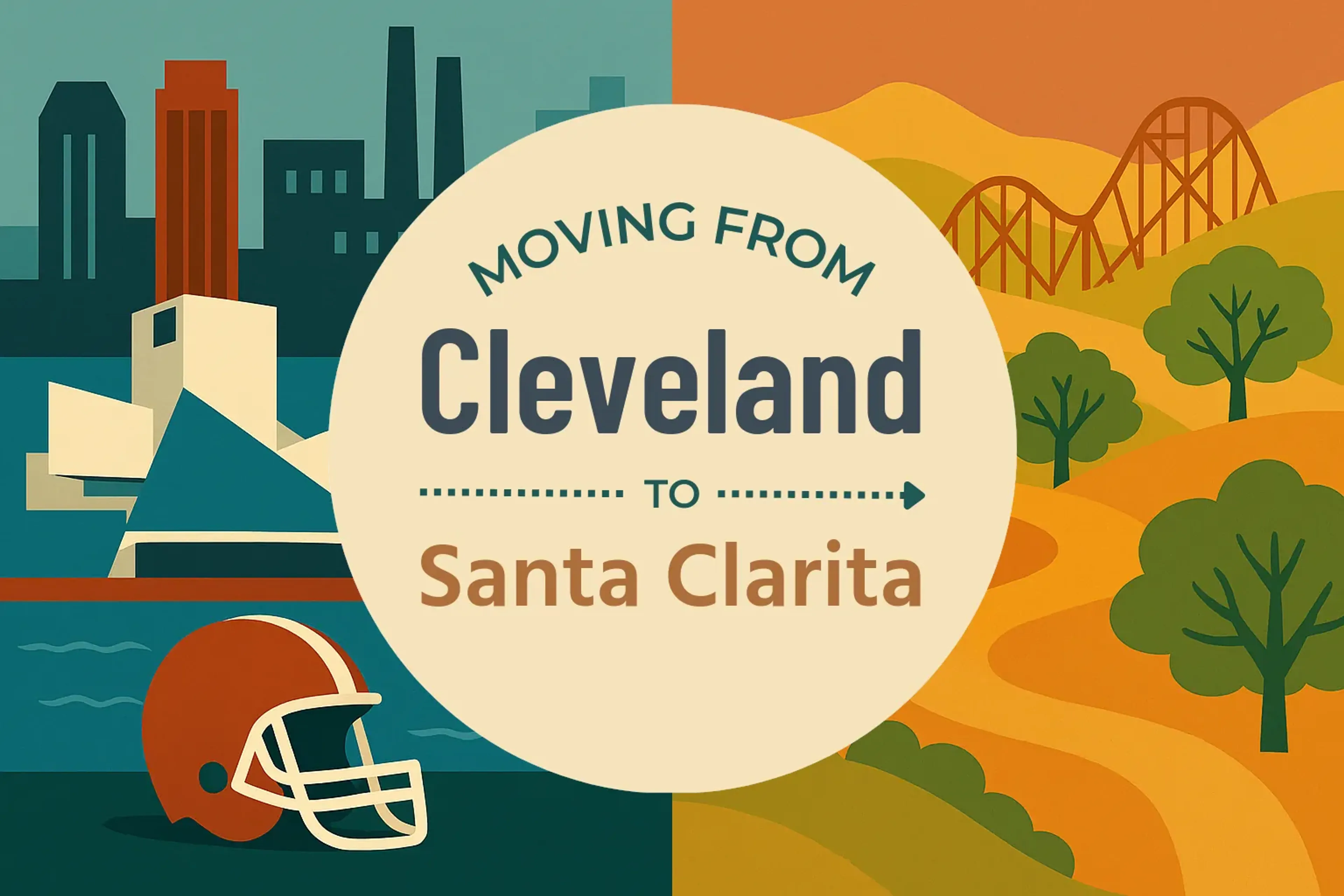 Side-by-side comparison of Cleveland to Santa Clarita moving companies