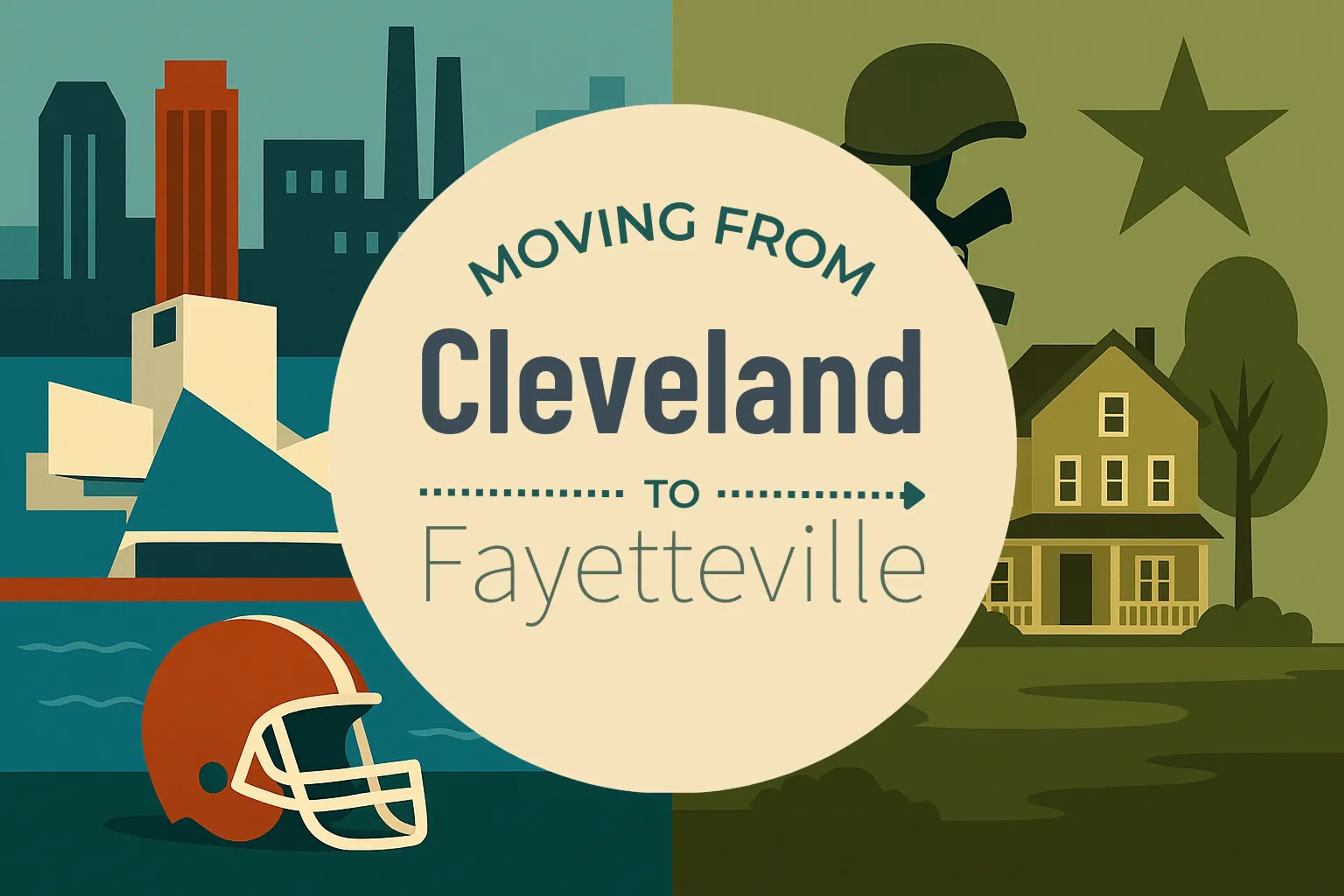 Side-by-side comparison of Cleveland to Fayetteville moving companies