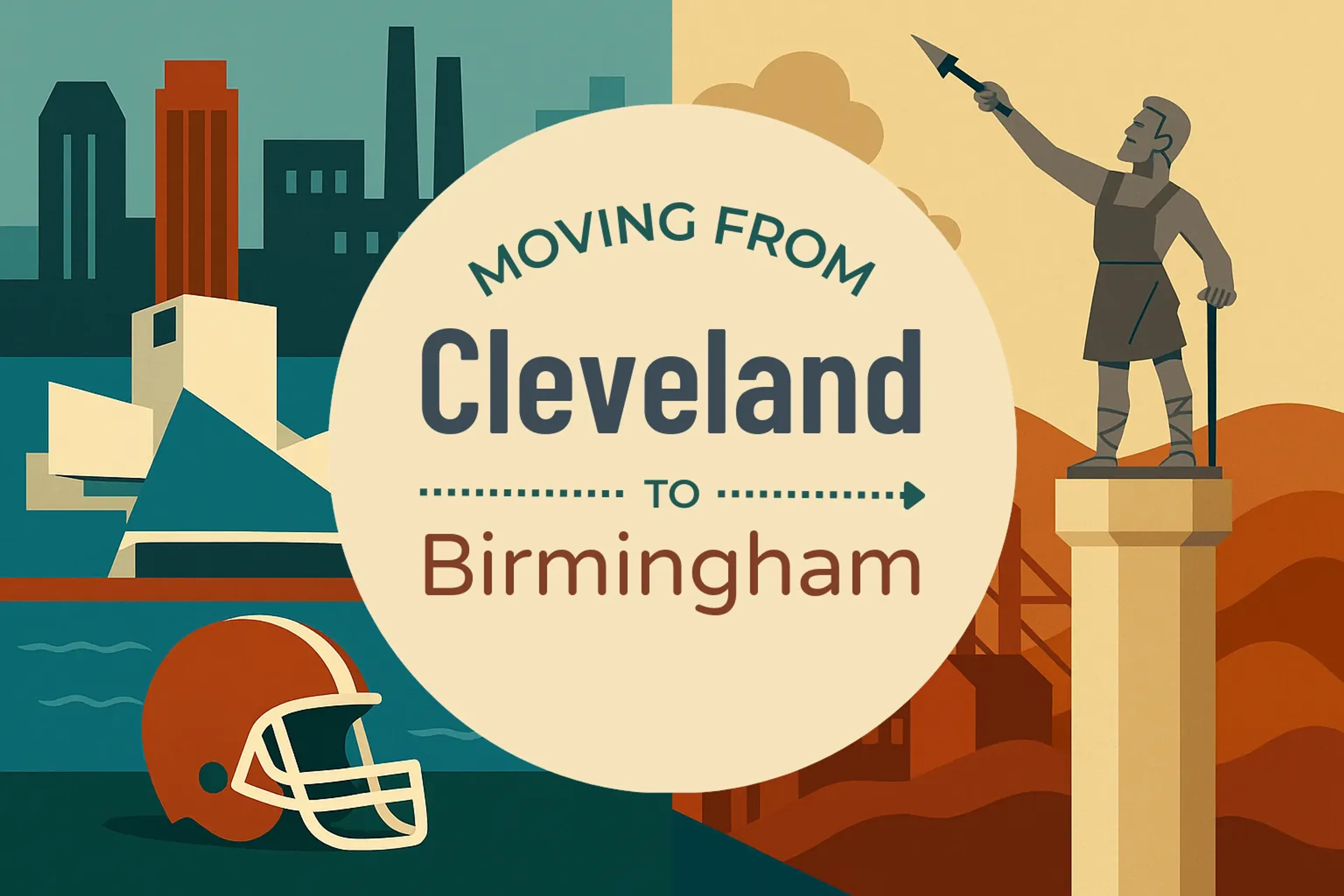 Side-by-side comparison of Cleveland to Birmingham moving companies