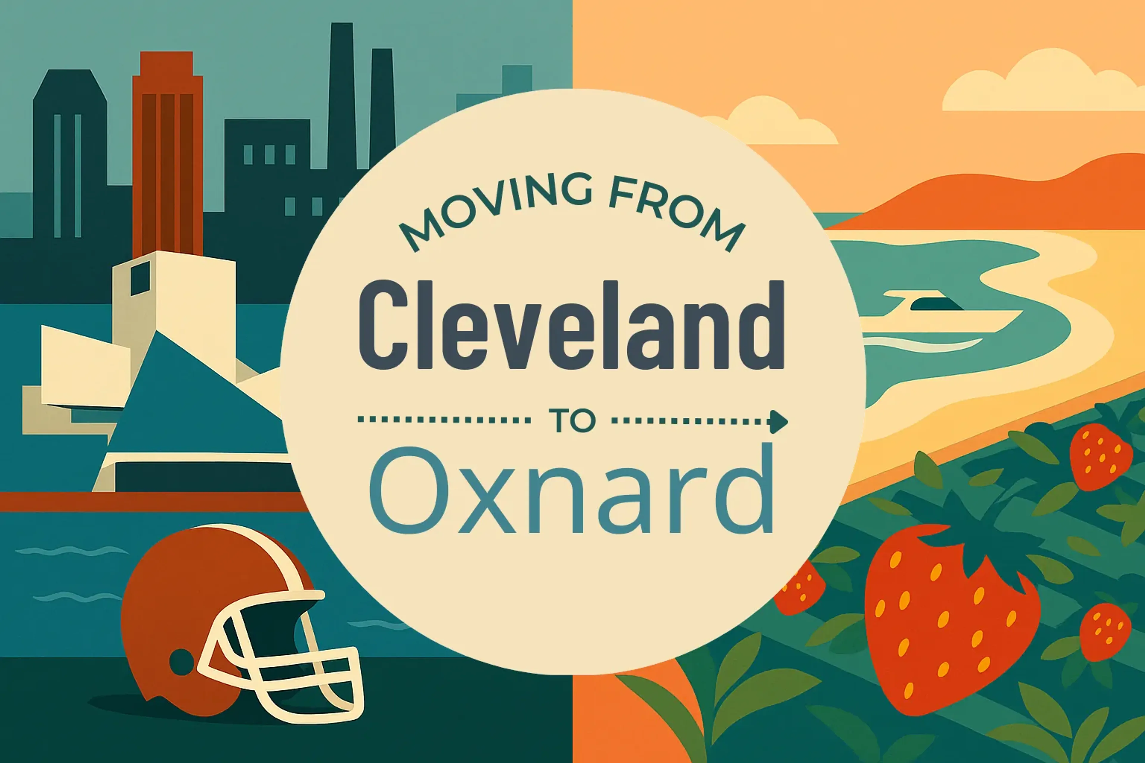 Side-by-side comparison of Cleveland to Oxnard moving companies