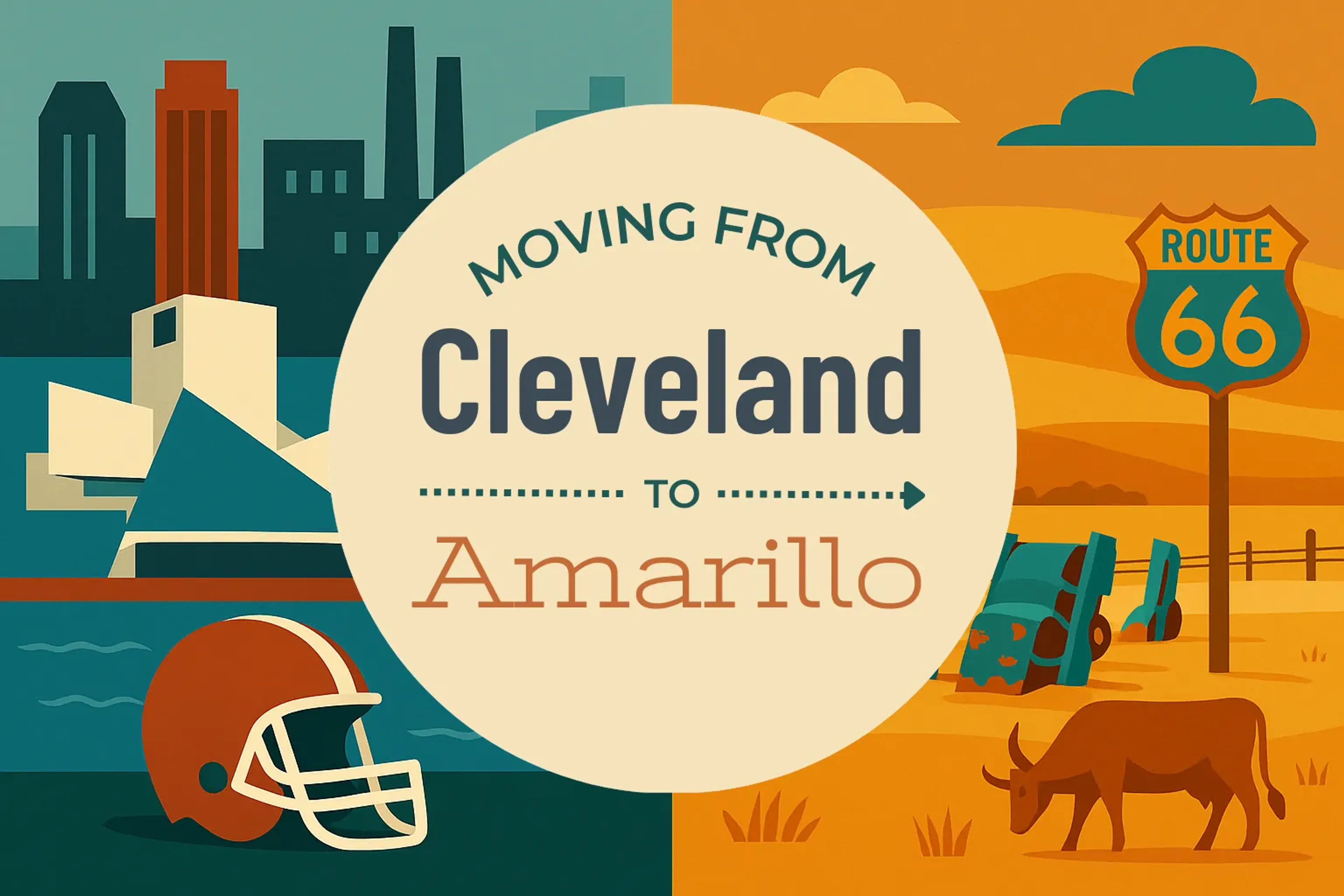 Side-by-side comparison of Cleveland to Amarillo moving companies