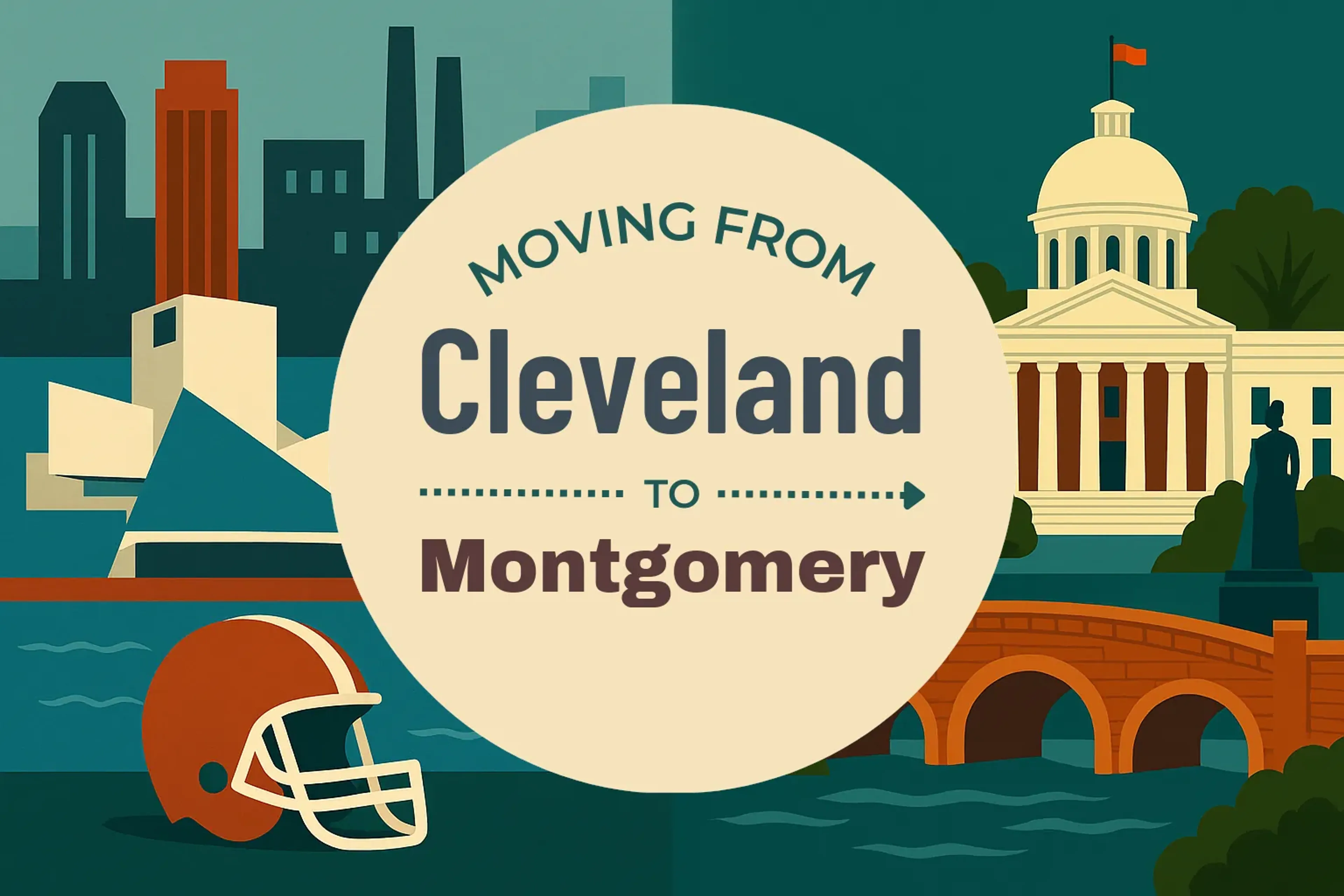 Side-by-side comparison of Cleveland to Montgomery moving companies