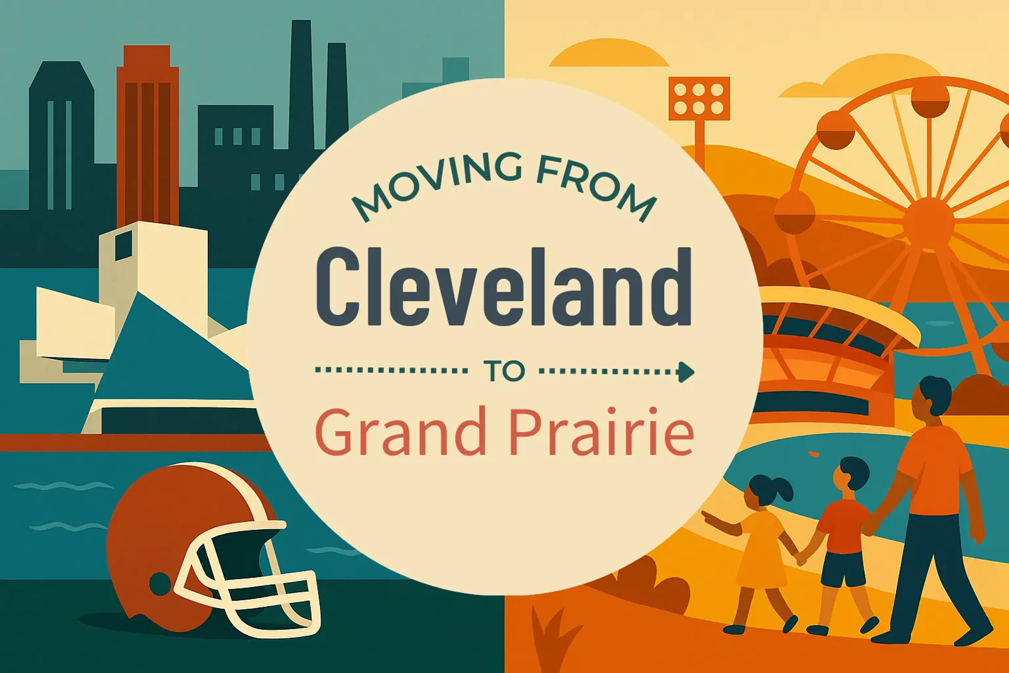 Side-by-side comparison of Cleveland to Grand Prairie moving companies