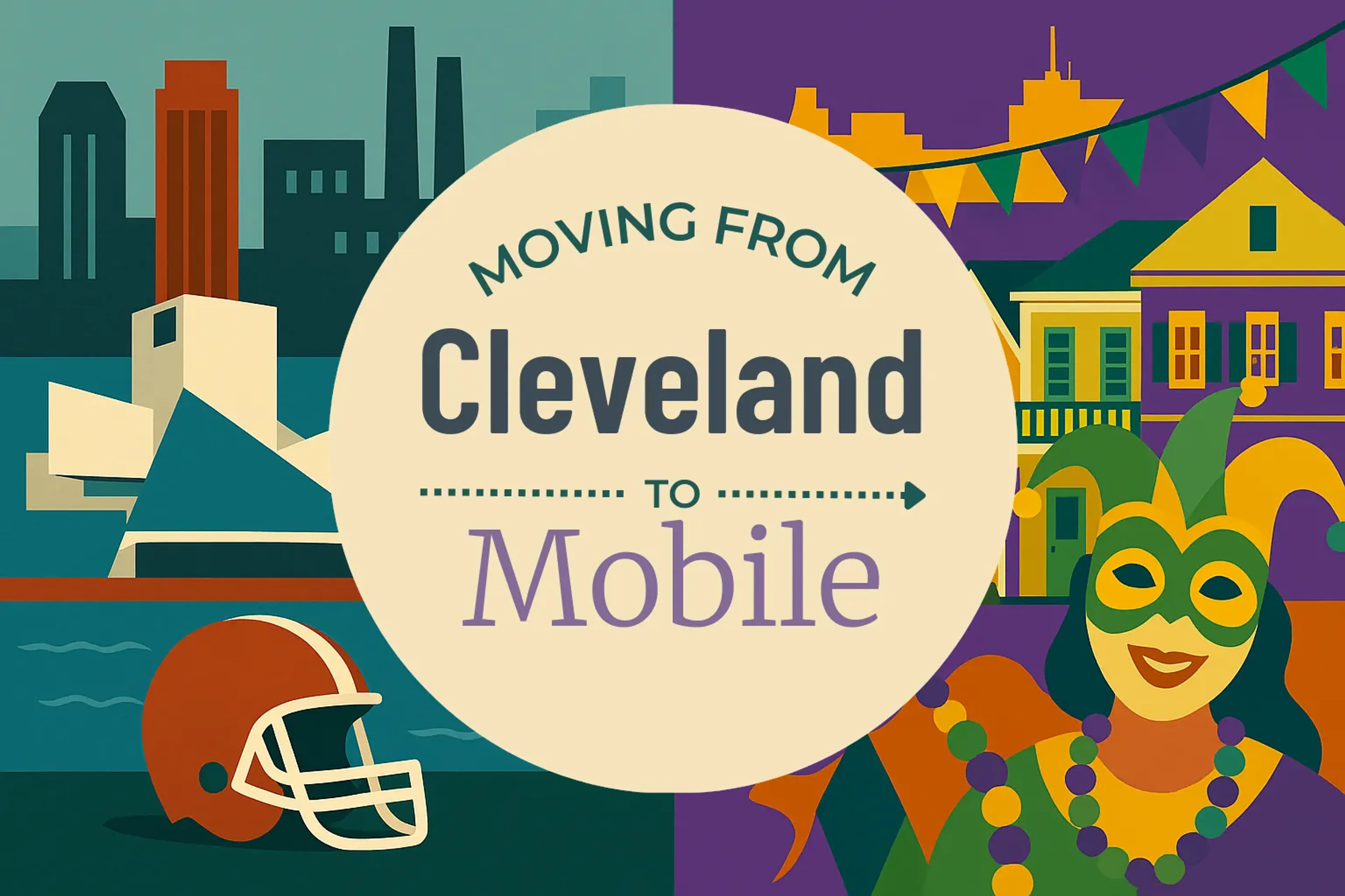 Side-by-side comparison of Cleveland to Mobile moving companies