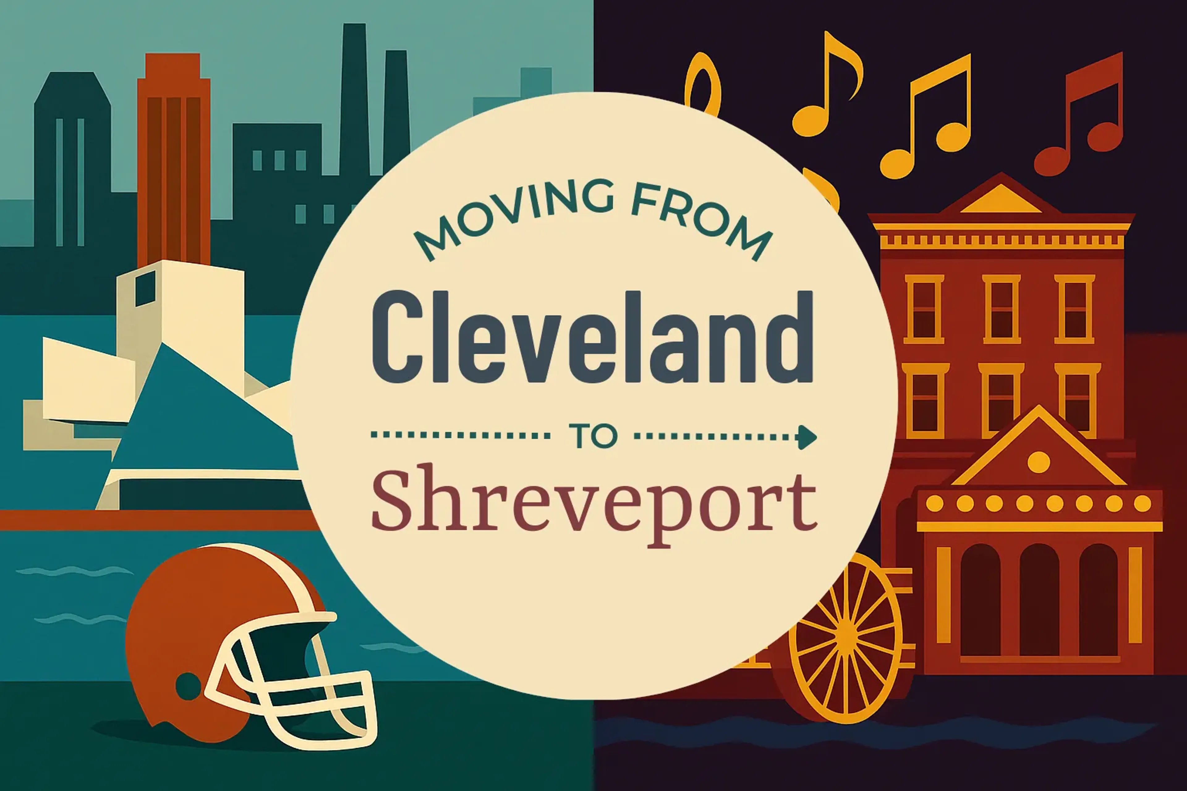 Side-by-side comparison of Cleveland to Shreveport moving companies