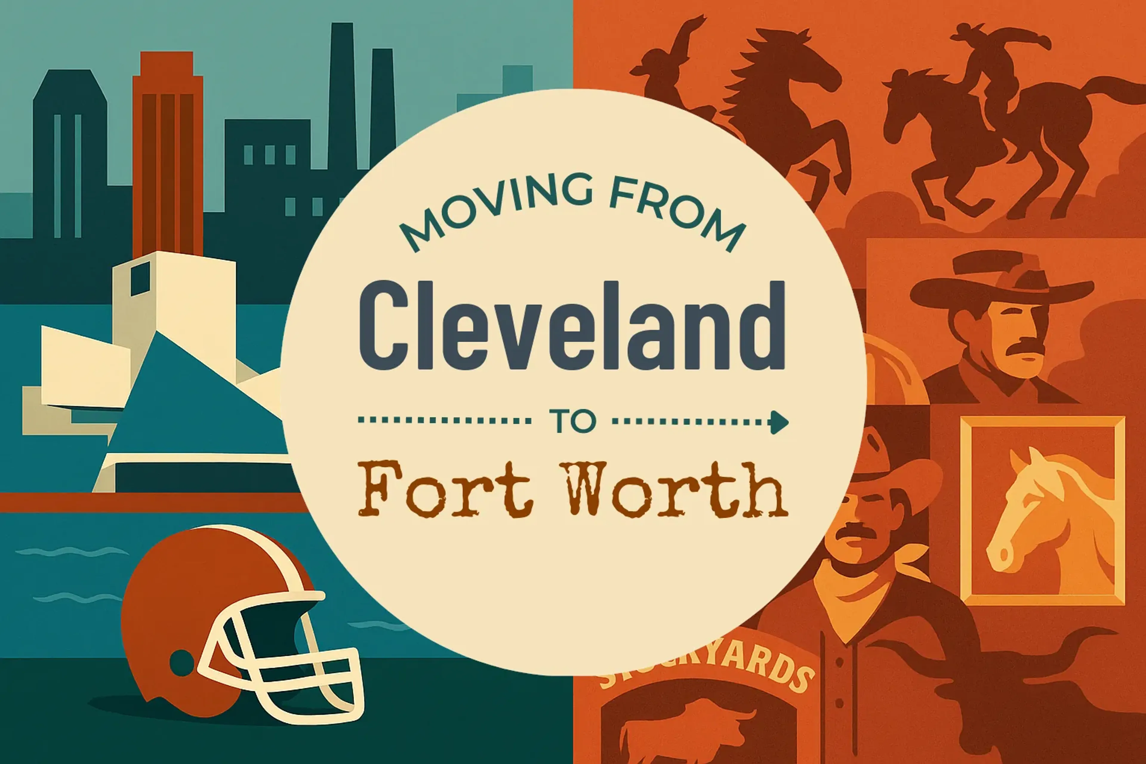Side-by-side comparison of Cleveland to Fort Worth moving companies