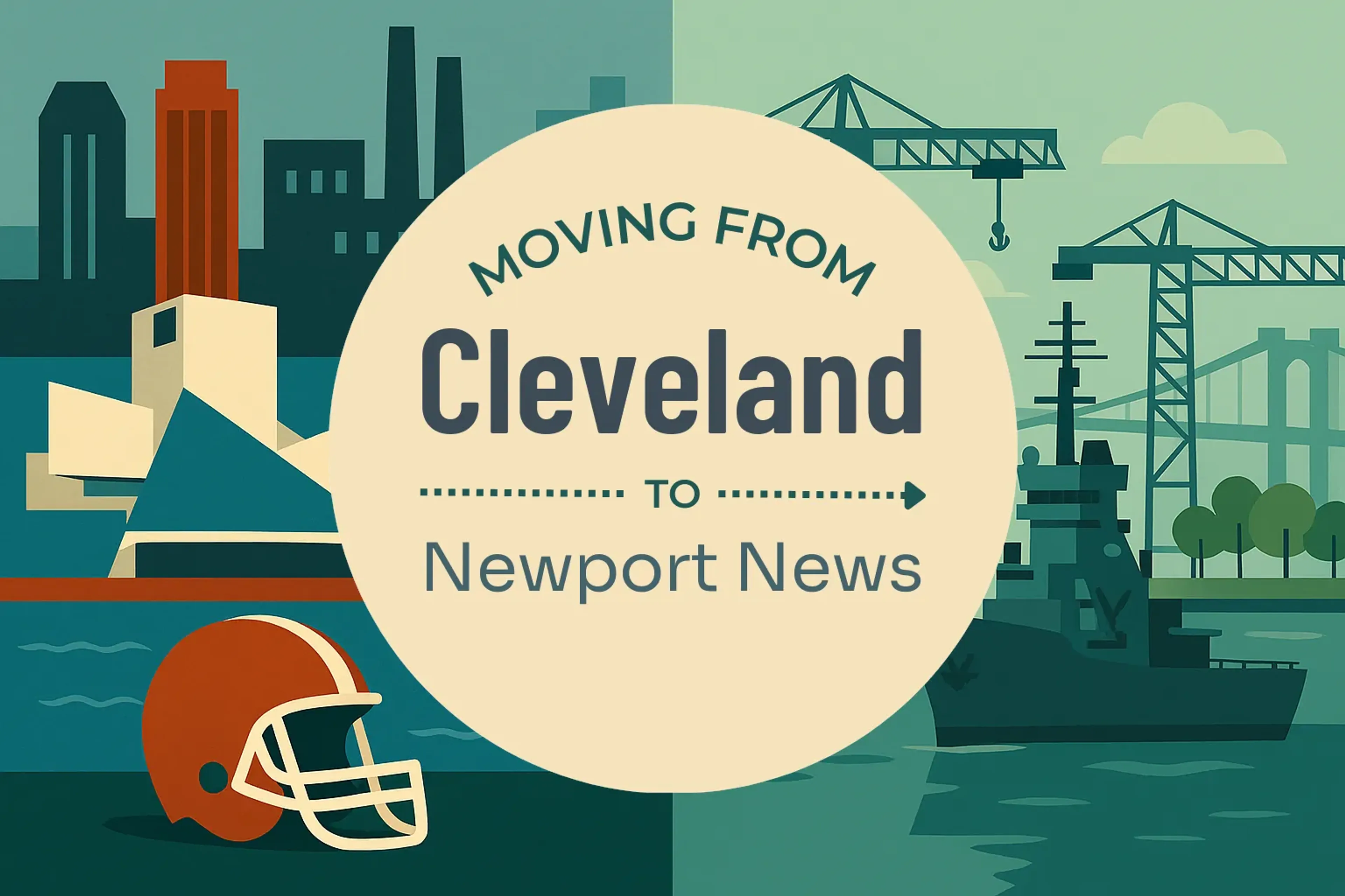 Side-by-side comparison of Cleveland to Newport News moving companies