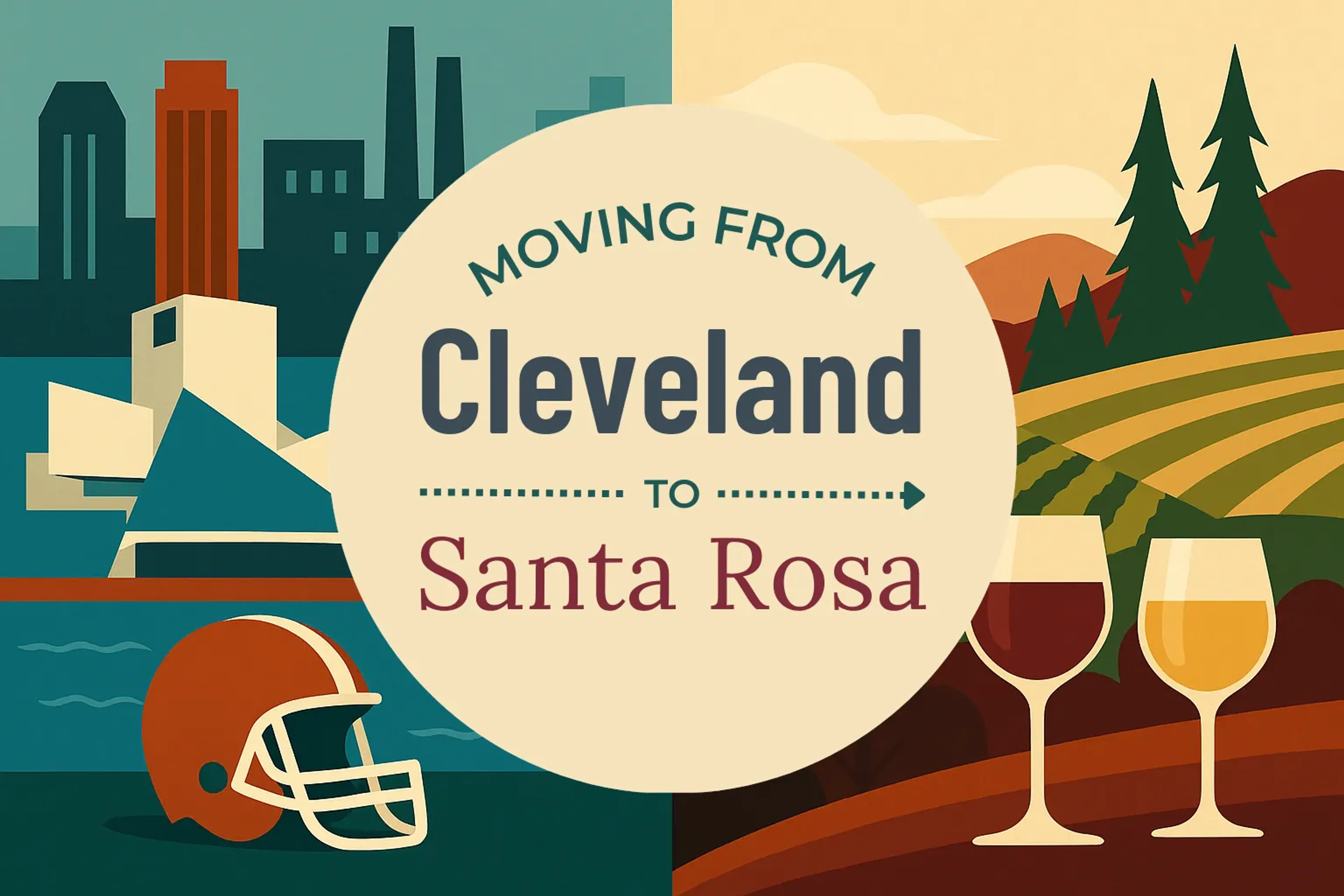 Side-by-side comparison of Cleveland to Santa Rosa moving companies