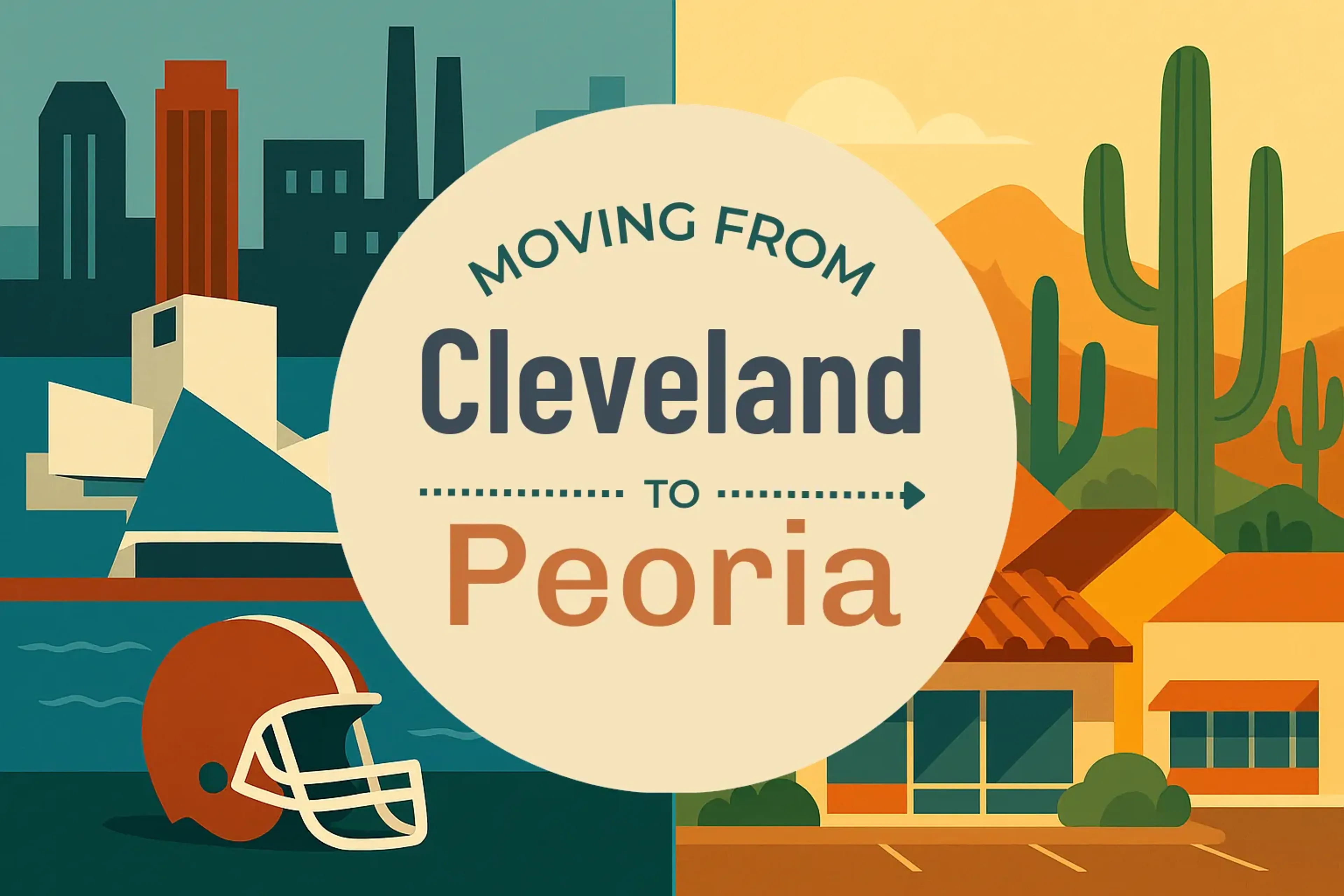 Side-by-side comparison of Cleveland to Peoria moving companies