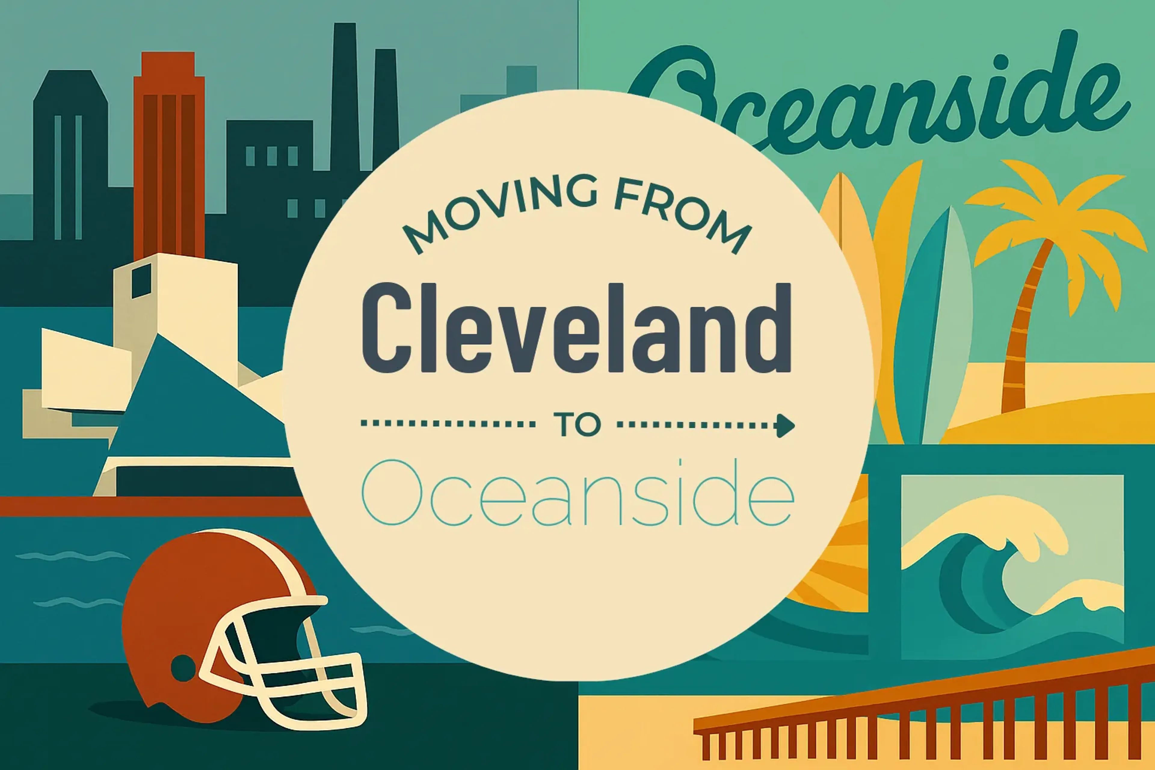 Side-by-side comparison of Cleveland to Oceanside moving companies