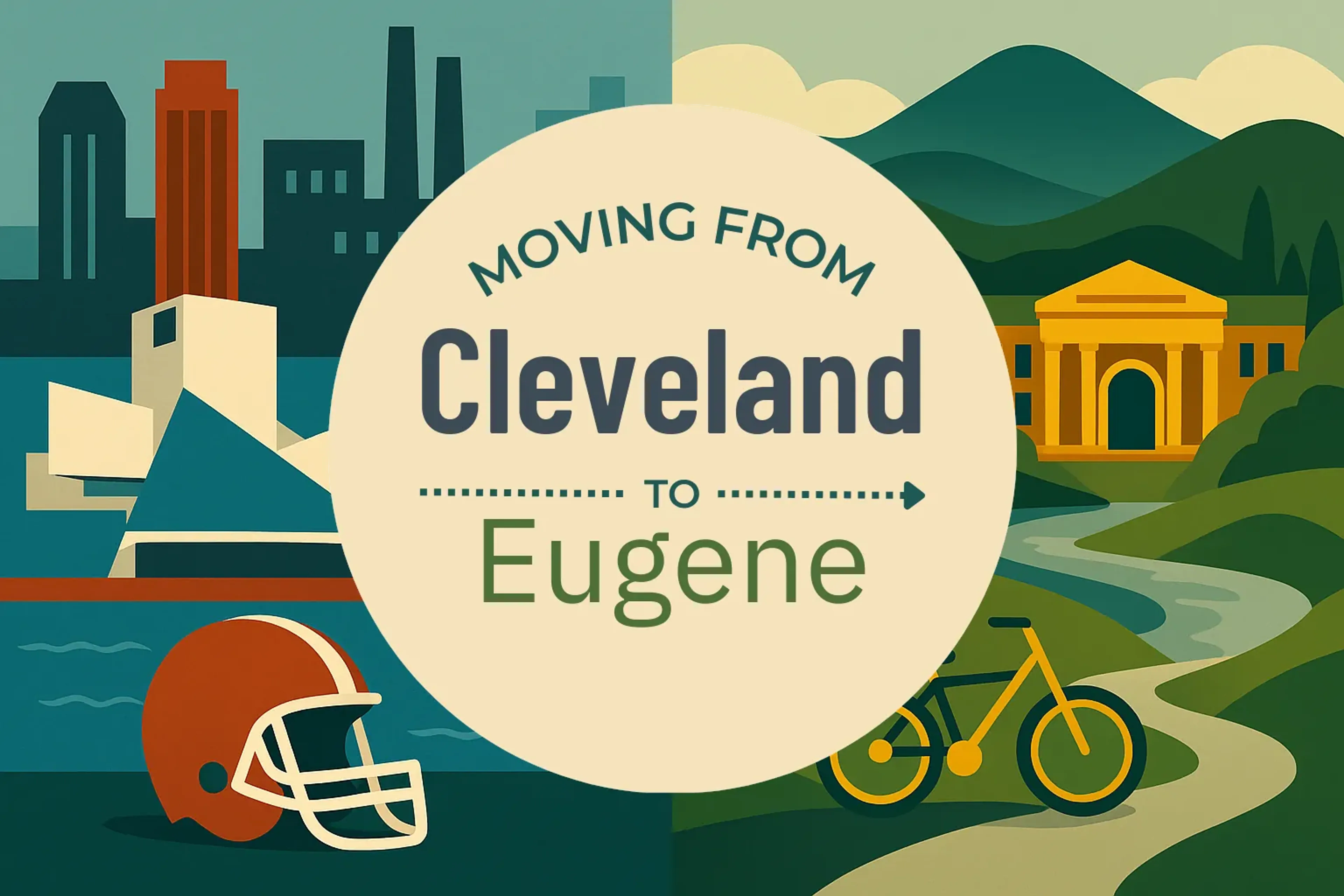 Side-by-side comparison of Cleveland to Eugene moving companies