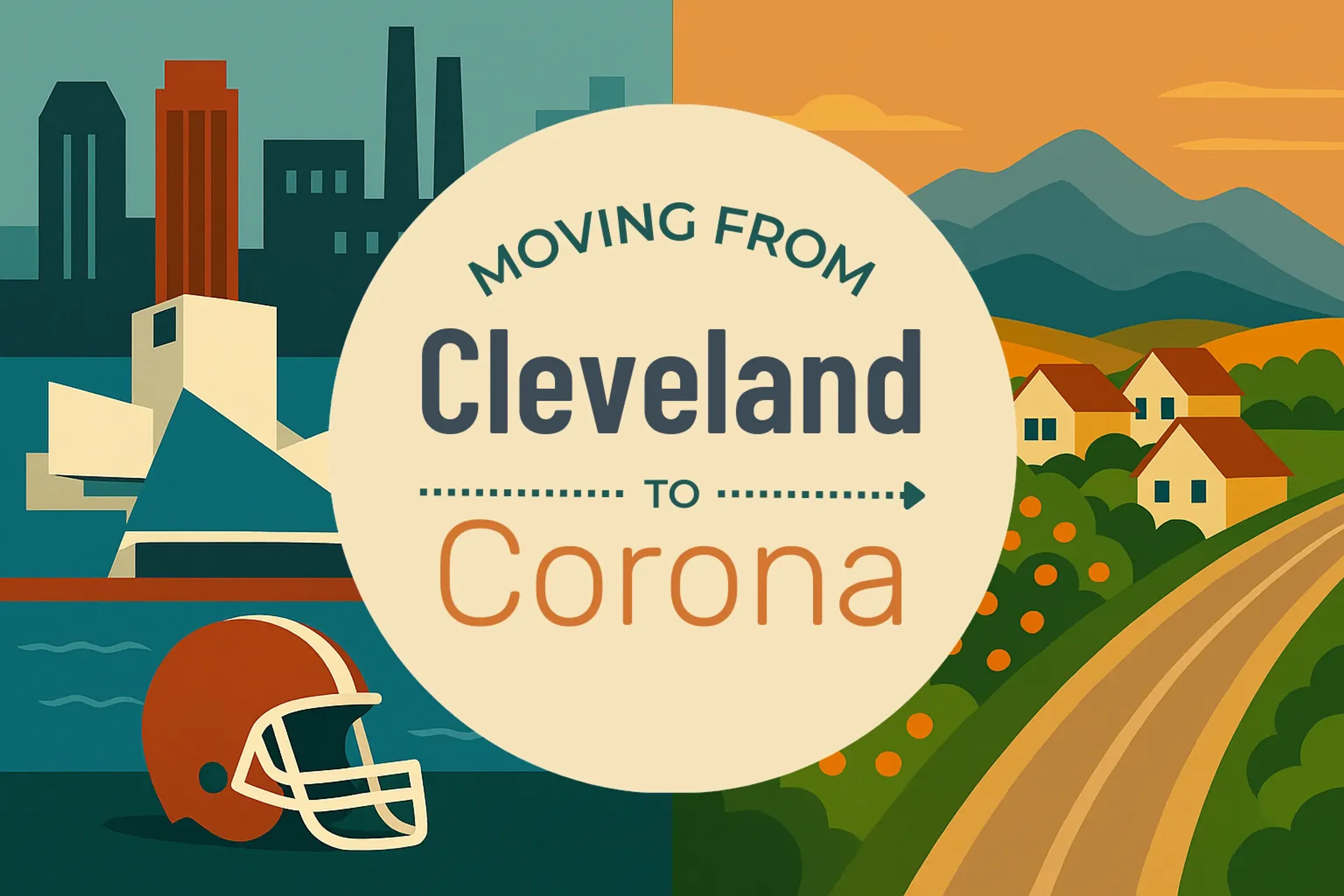 Side-by-side comparison of Cleveland to Corona moving companies