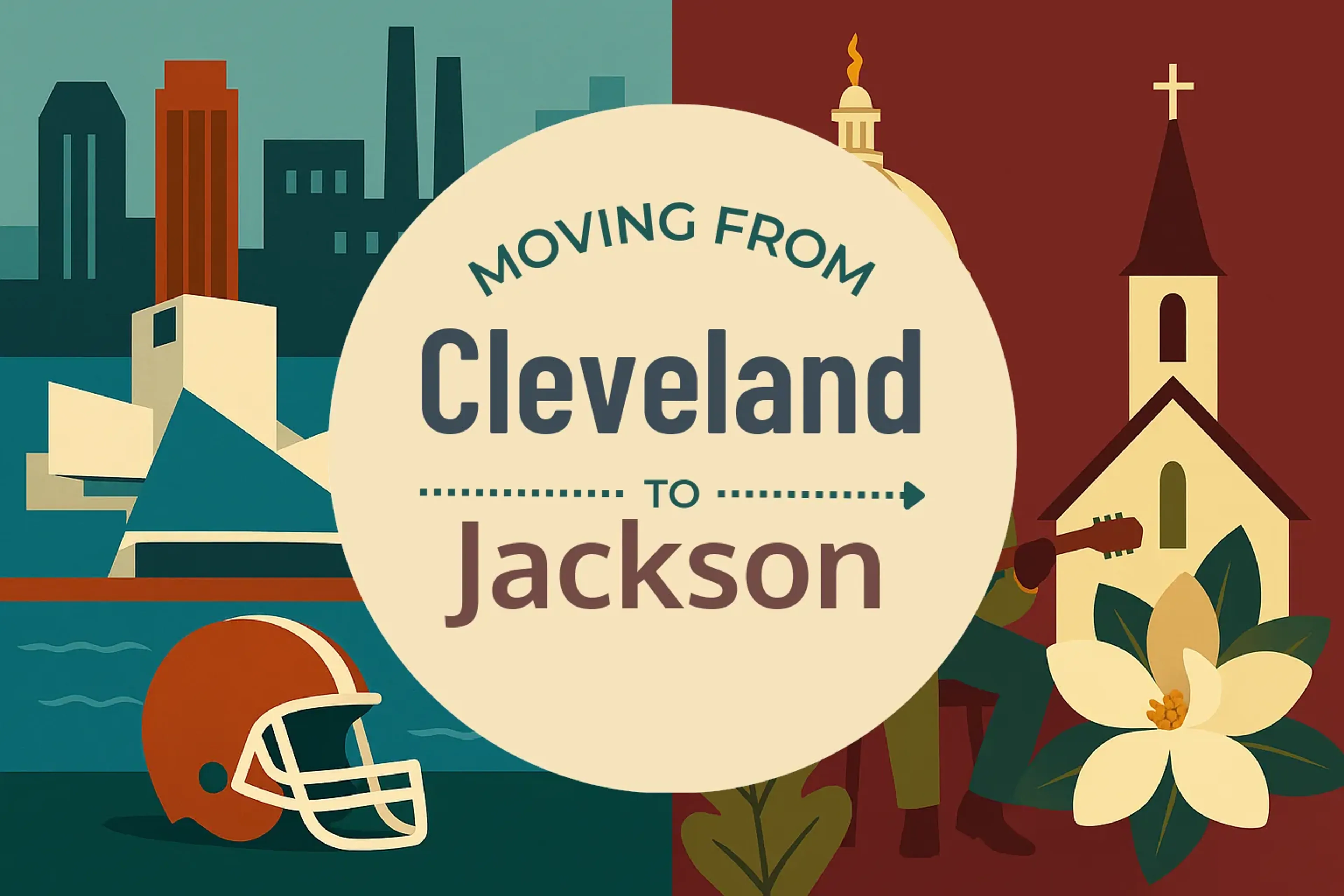 Side-by-side comparison of Cleveland to Jackson moving companies