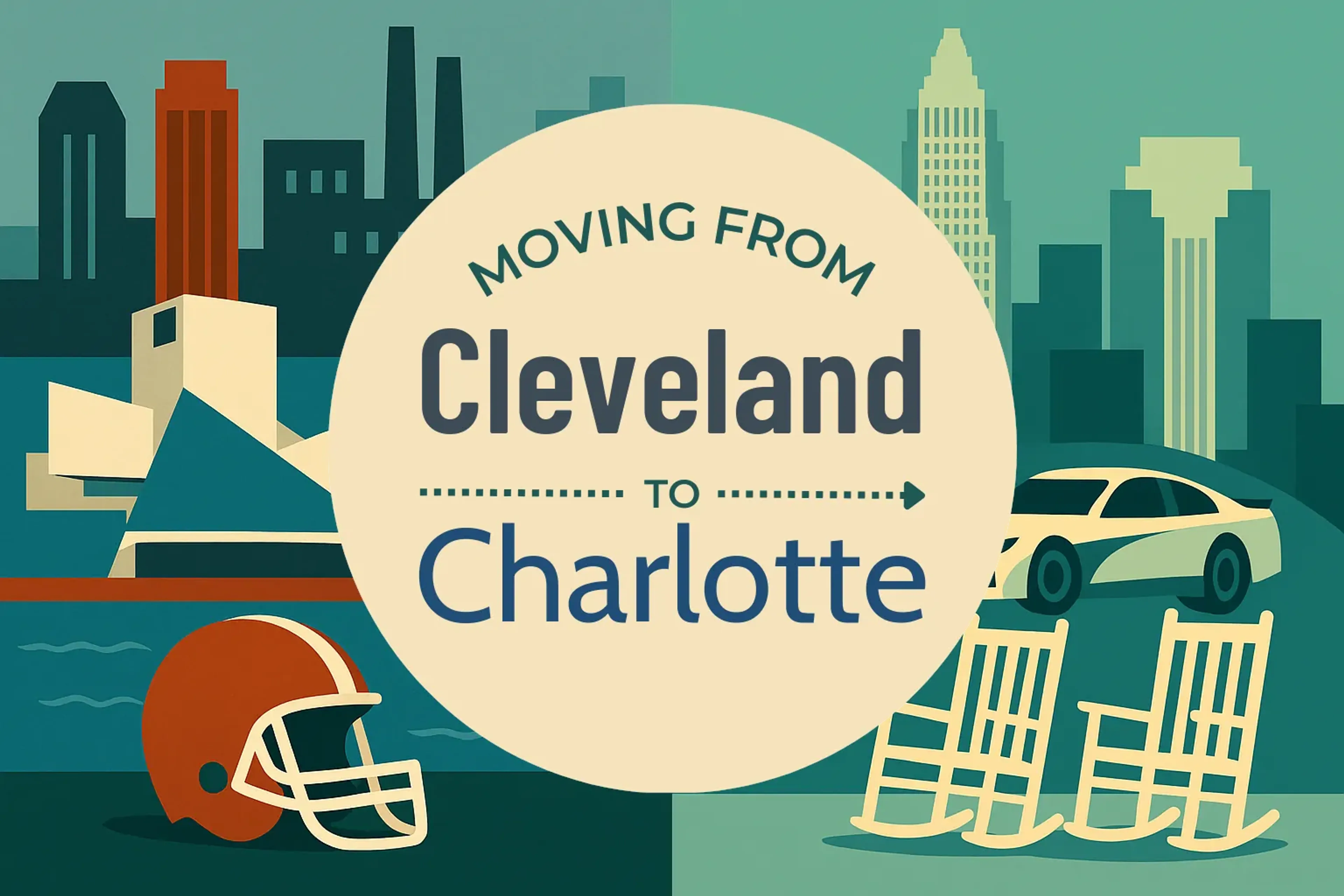 Side-by-side comparison of Cleveland to Charlotte moving companies