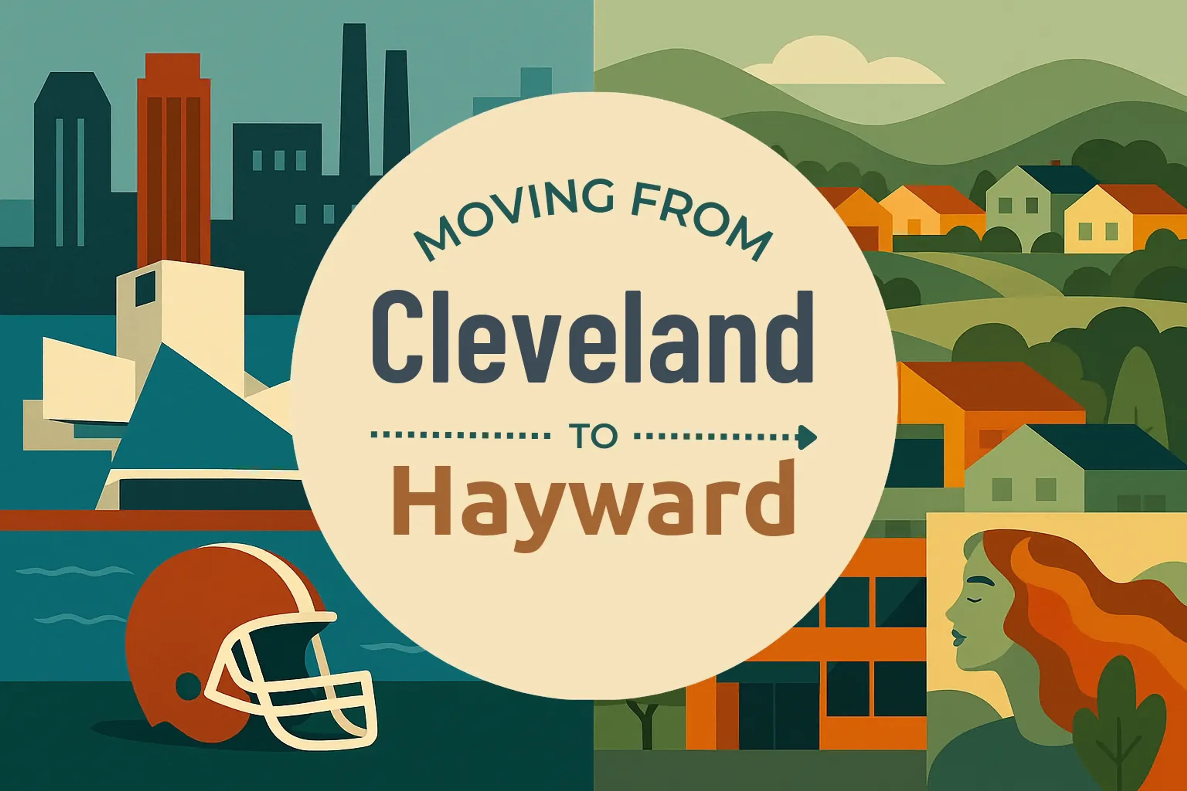 Side-by-side comparison of Cleveland to Hayward moving companies