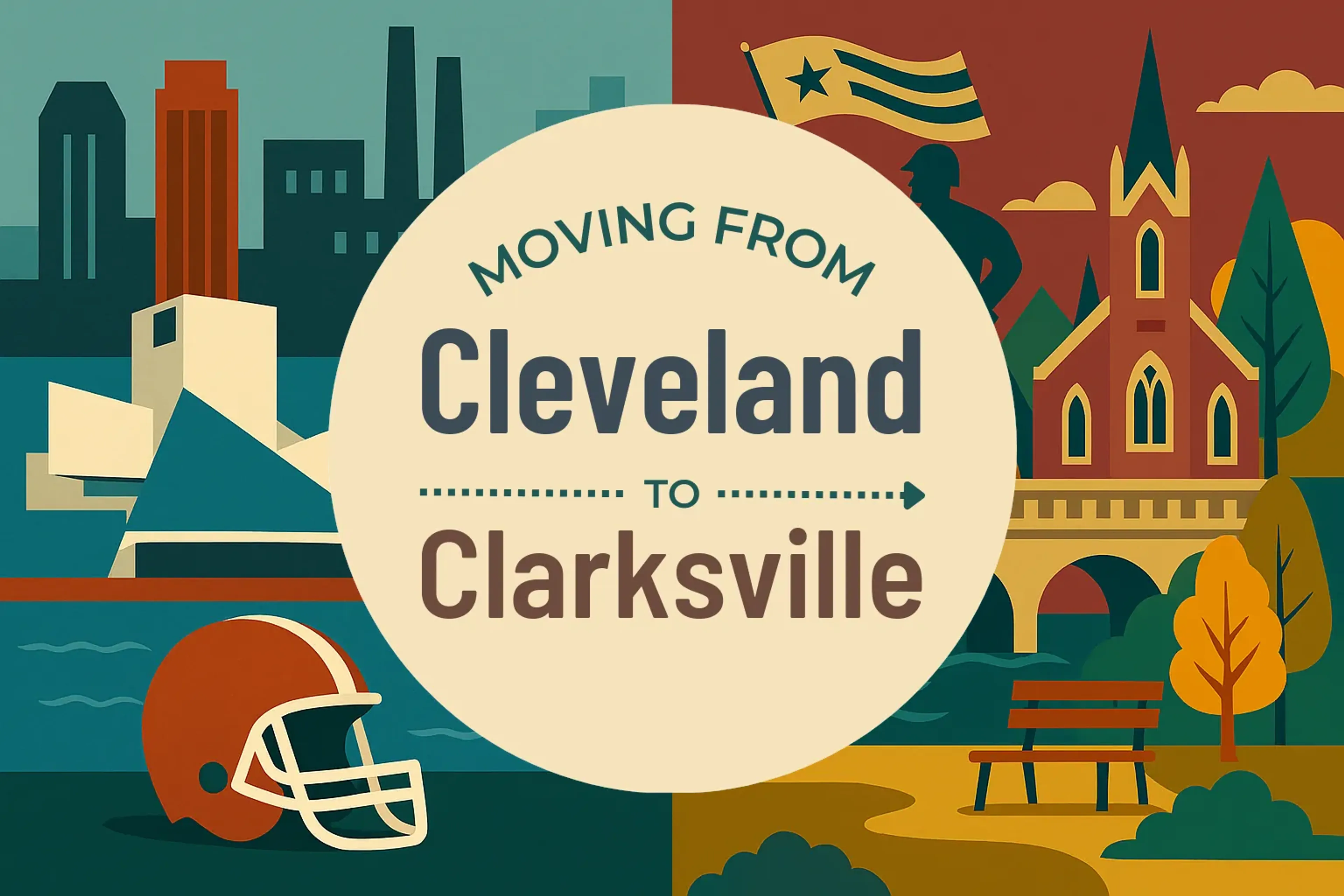 Side-by-side comparison of Cleveland to Clarksville moving companies