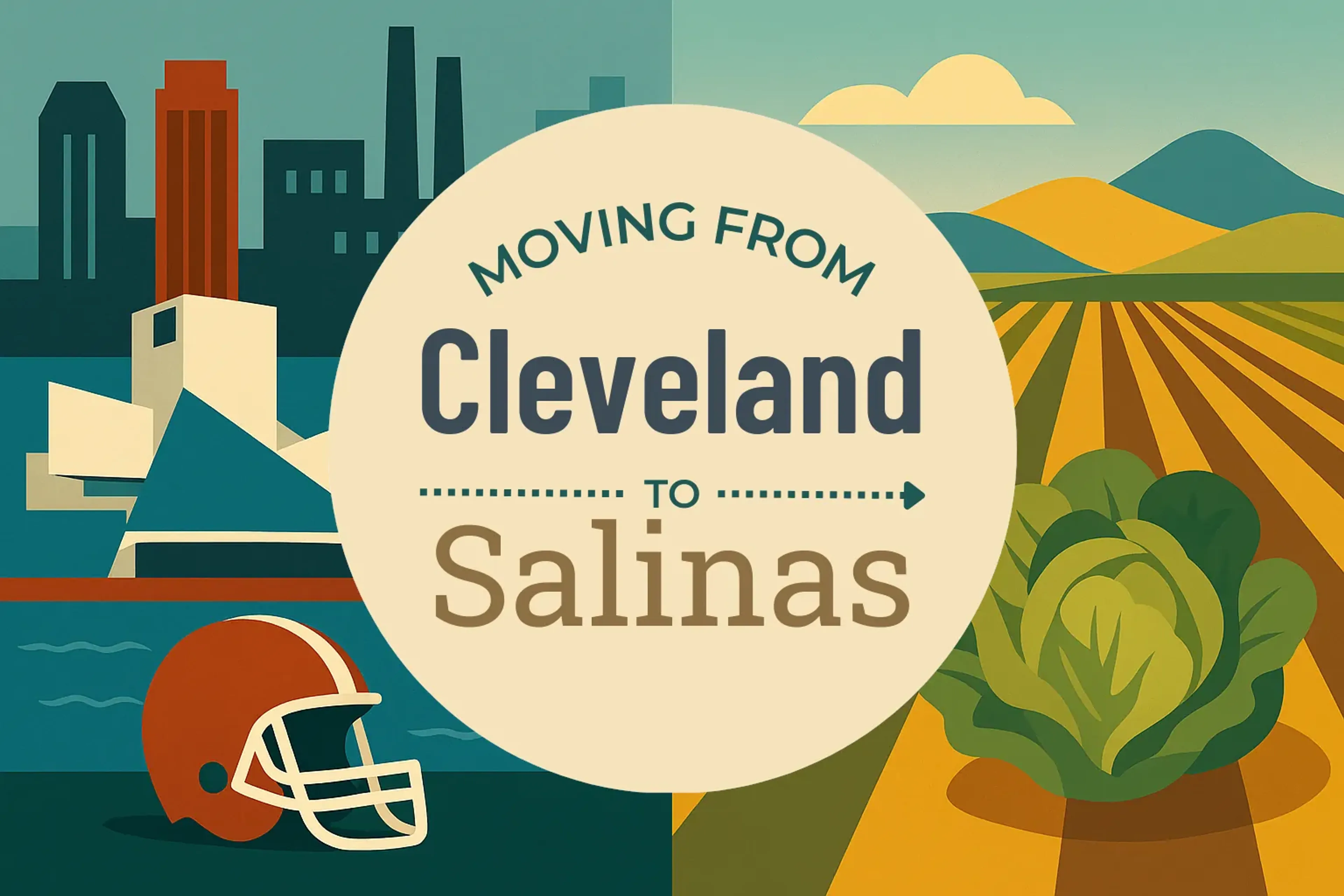 Side-by-side comparison of Cleveland to Salinas moving companies