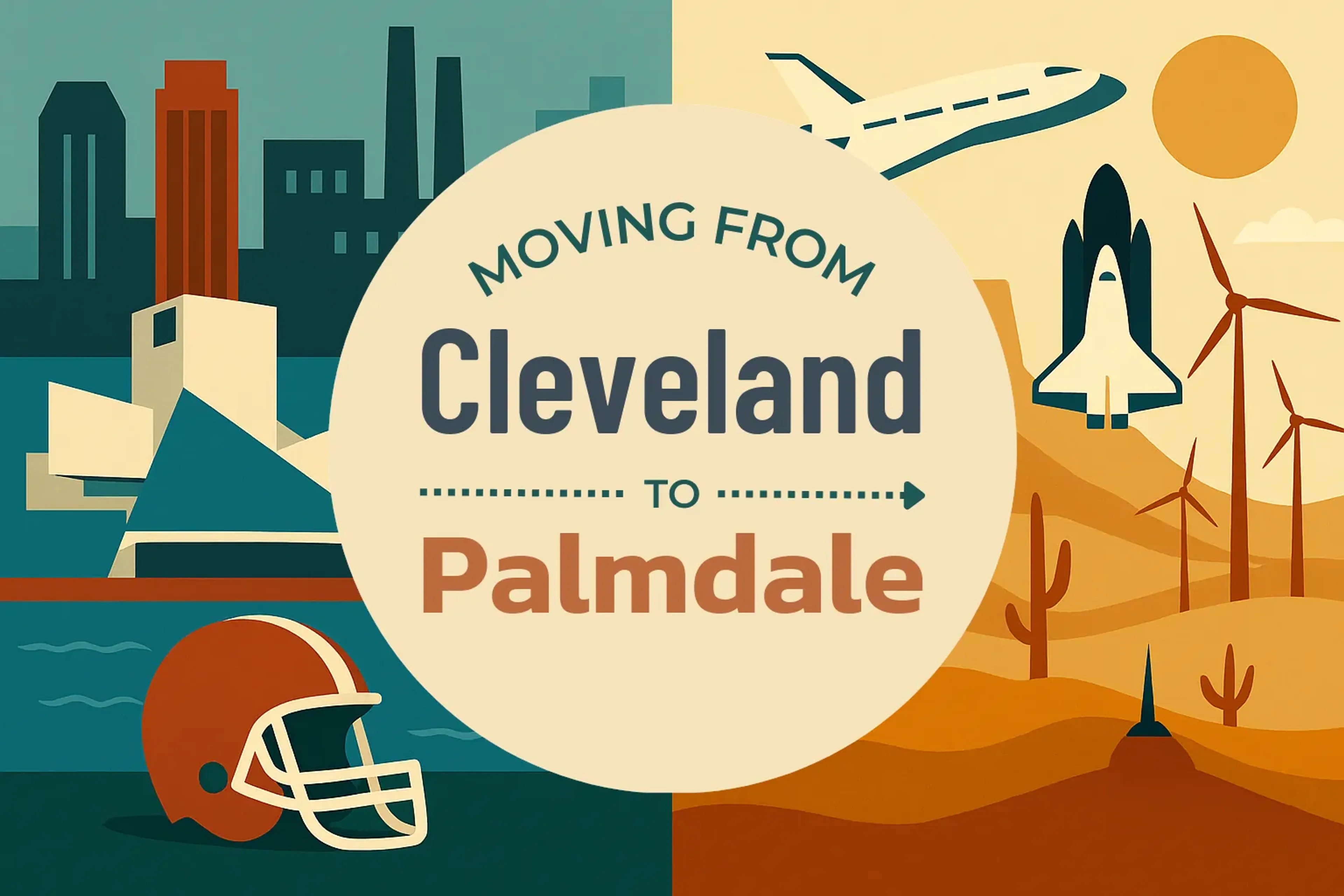 Side-by-side comparison of Cleveland to Palmdale moving companies