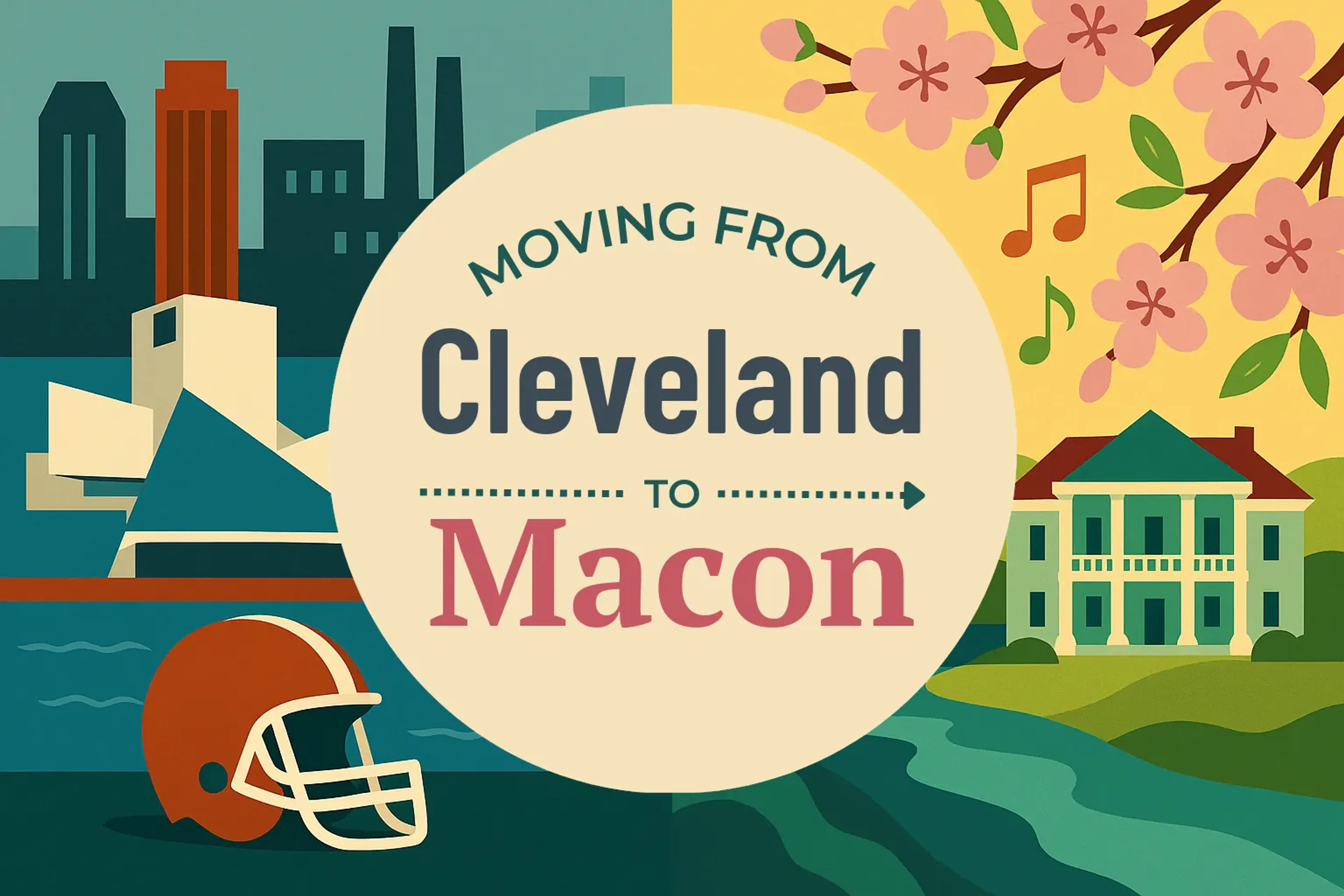 Side-by-side comparison of Cleveland to Macon moving companies