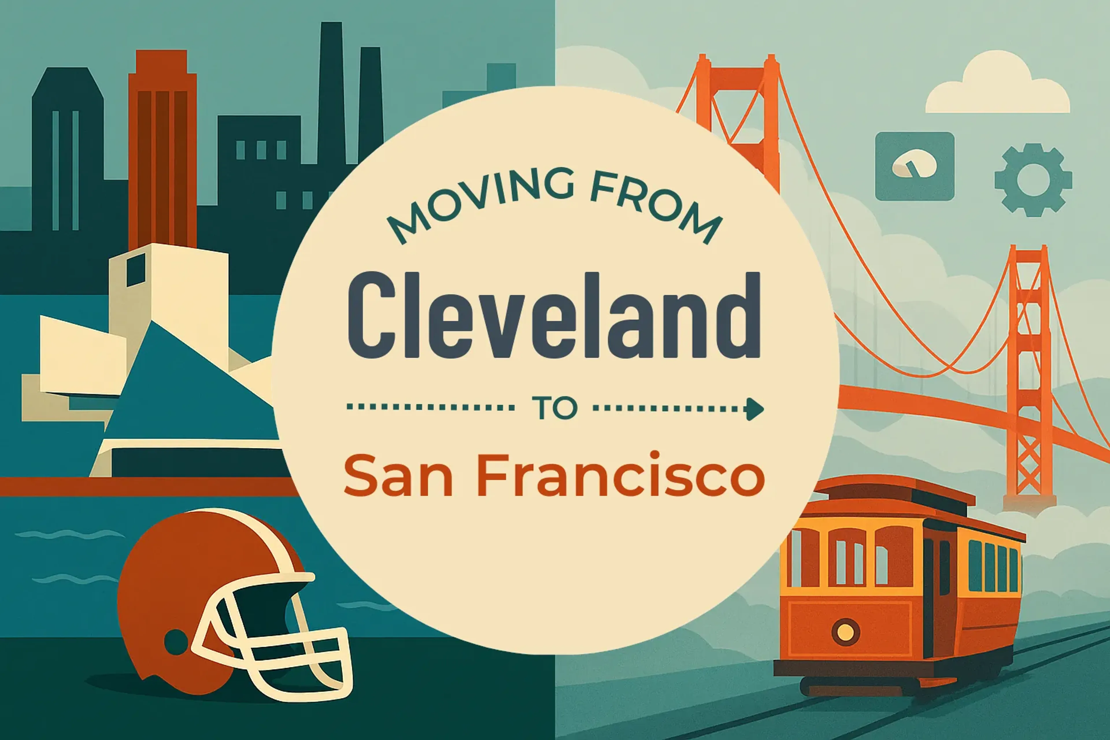 Side-by-side comparison of Cleveland to San Francisco moving companies