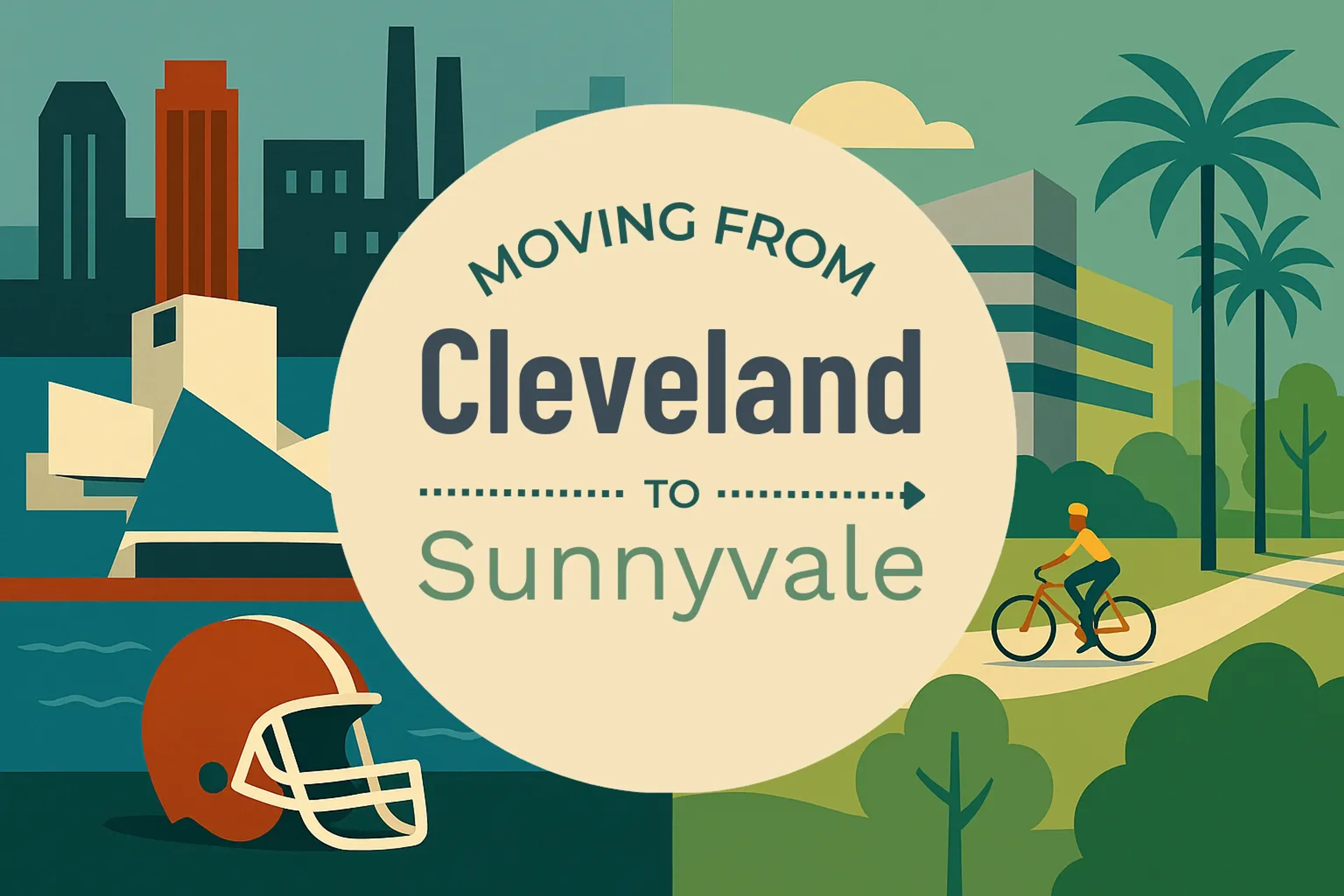 Side-by-side comparison of Cleveland to Sunnyvale moving companies