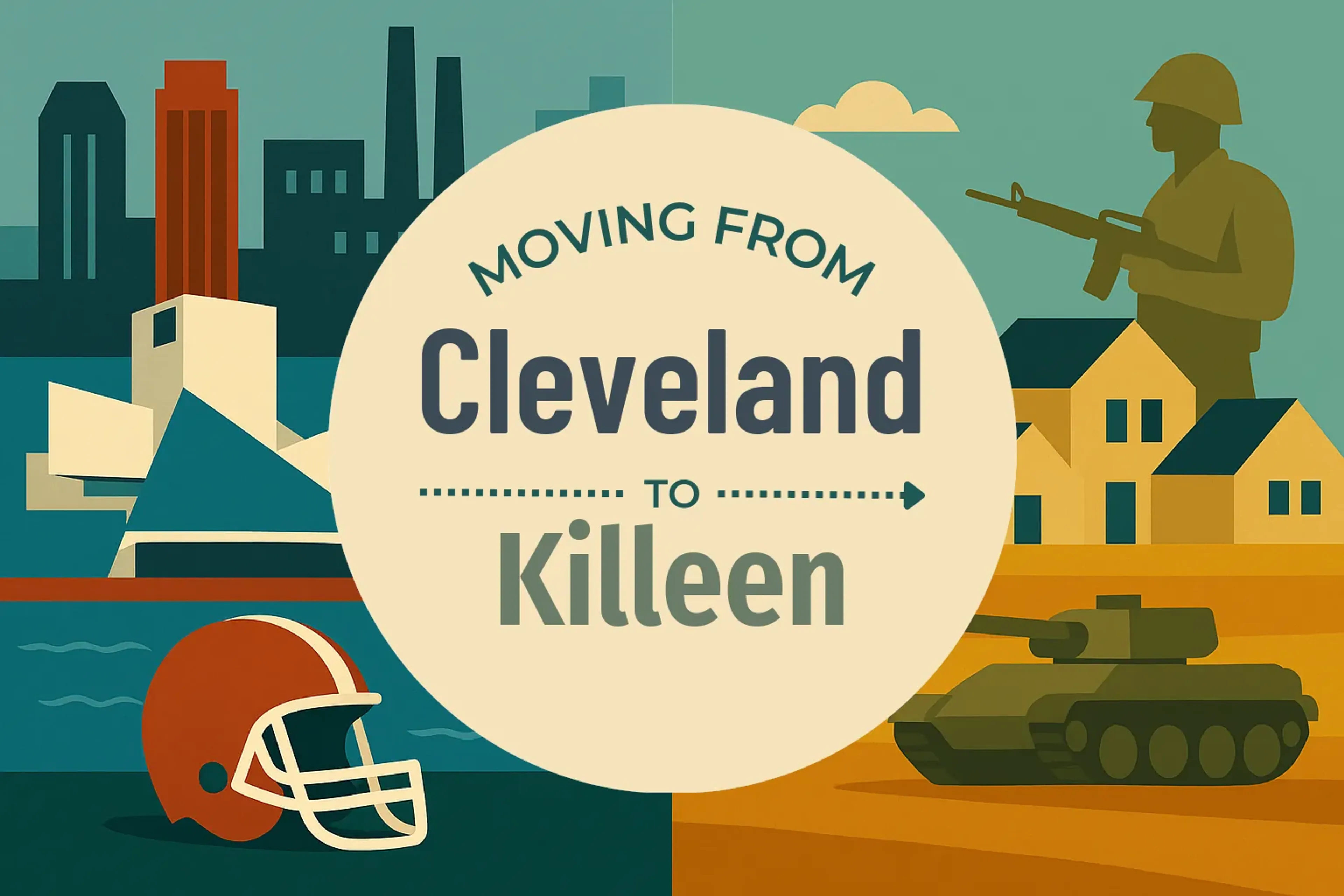 Side-by-side comparison of Cleveland to Killeen moving companies