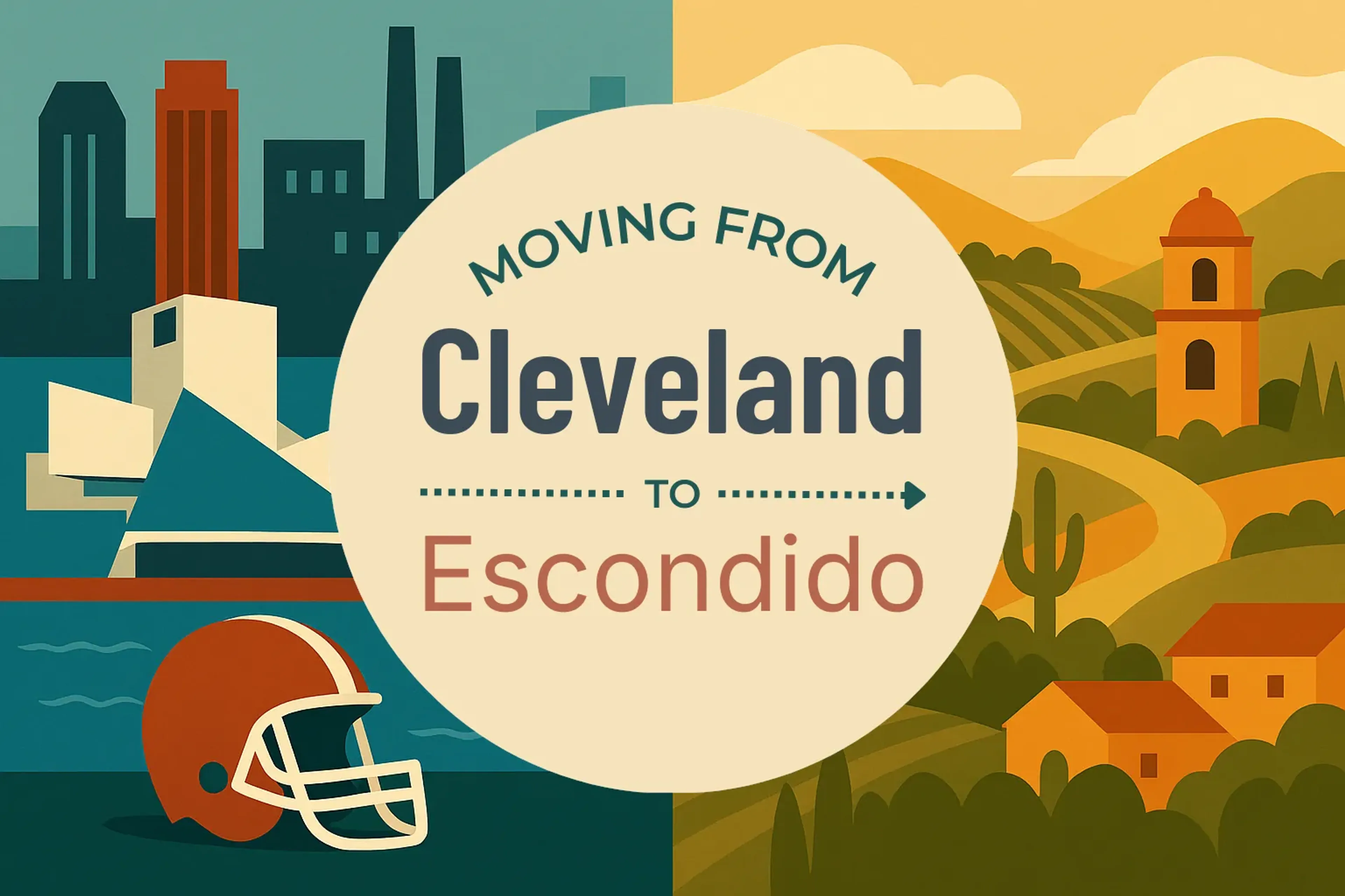 Side-by-side comparison of Cleveland to Escondido moving companies