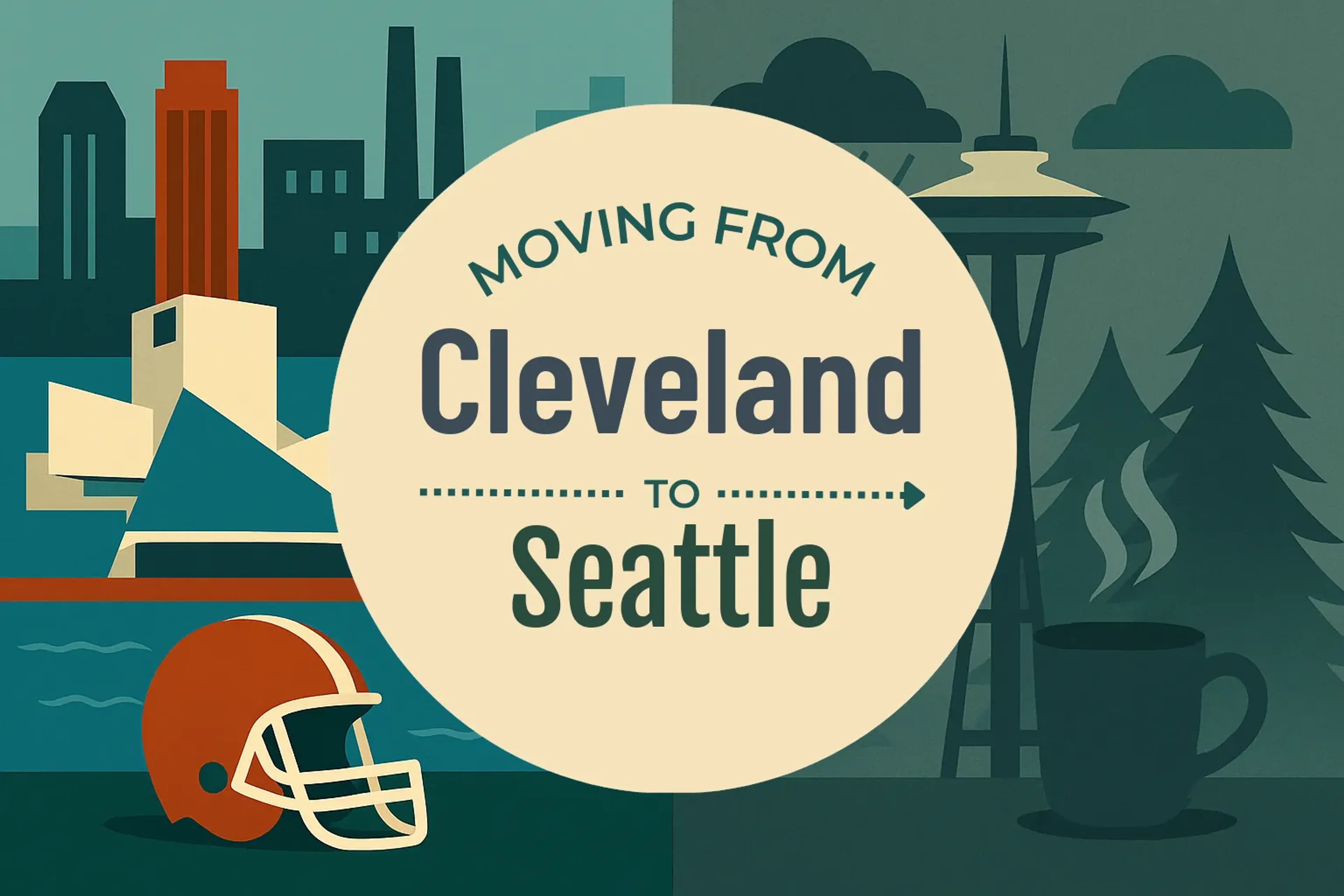 Side-by-side comparison of Cleveland to Seattle moving companies