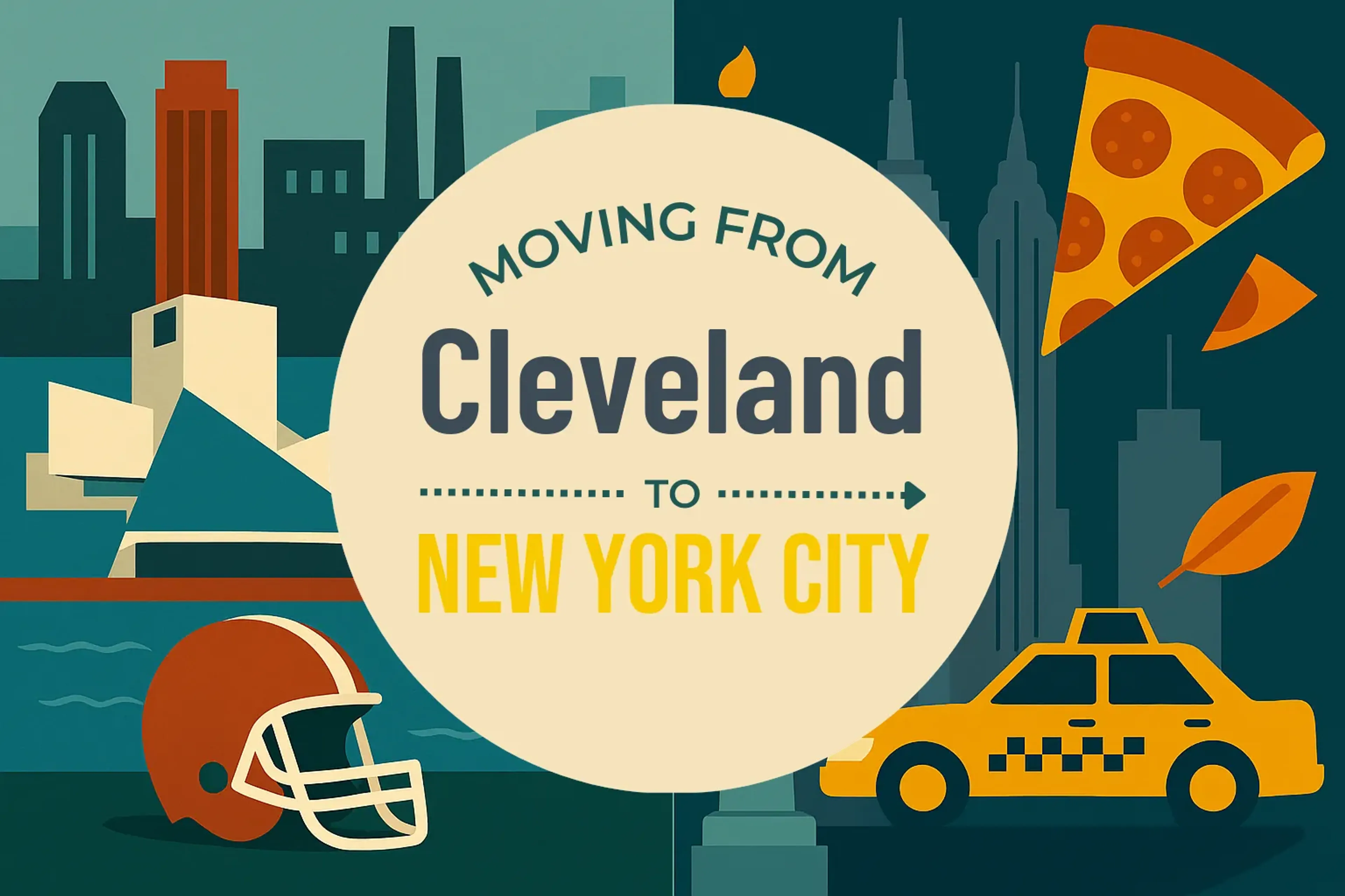 Side-by-side comparison of Cleveland to New York City moving companies