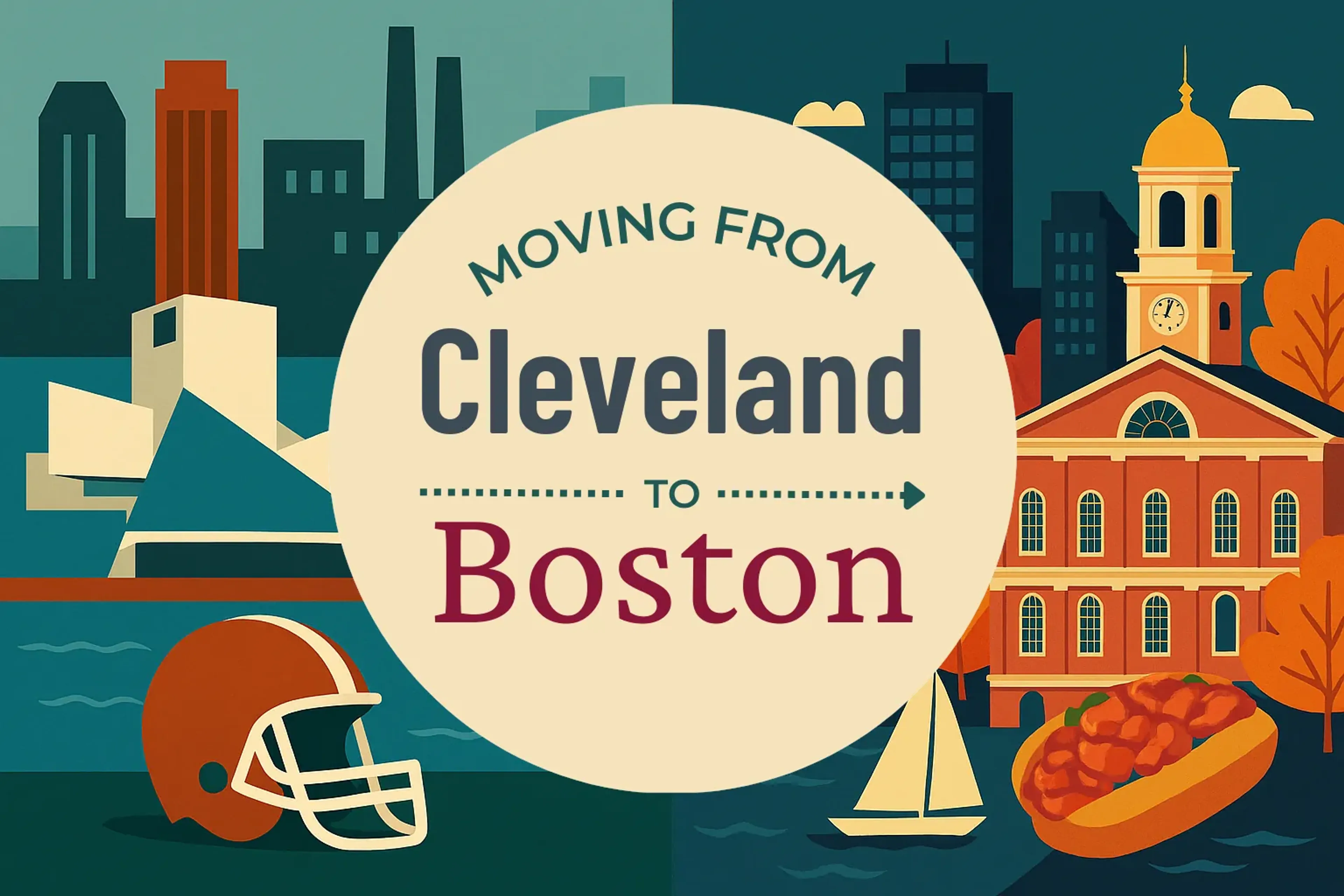 Side-by-side comparison of Cleveland to Boston moving companies