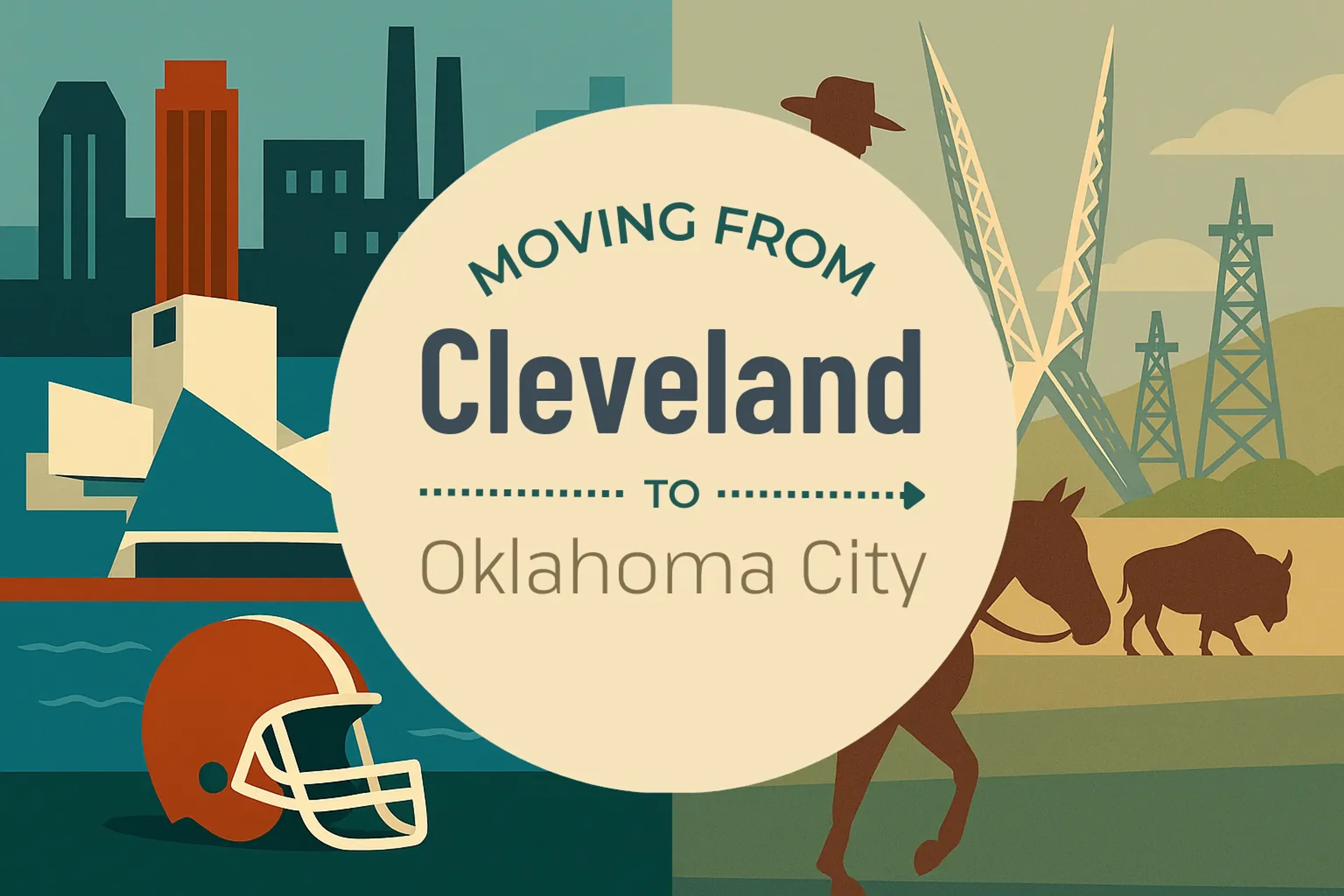 Side-by-side comparison of Cleveland to Oklahoma City moving companies